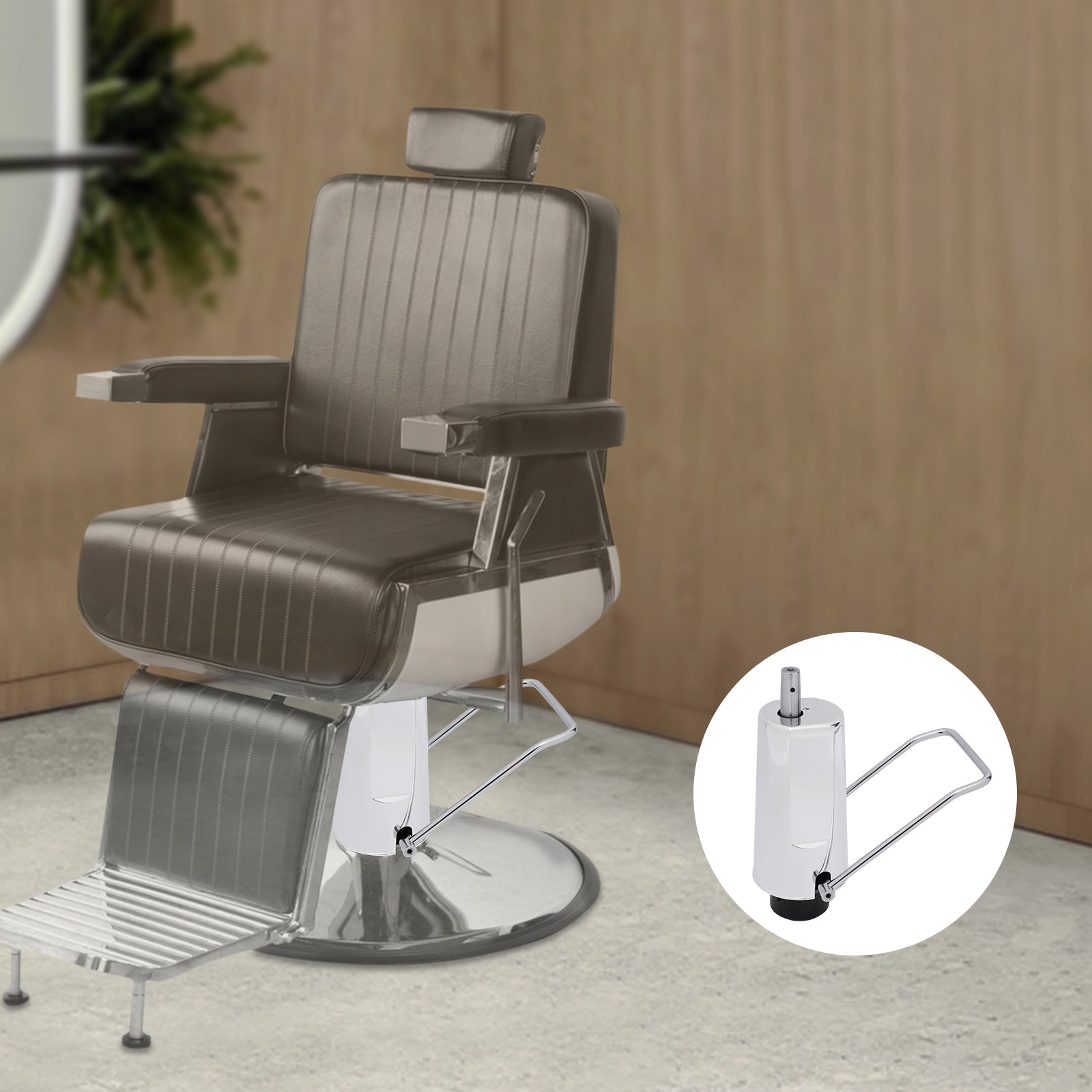 4,3" 4 vis de rechange pour fauteuil de coiffeur - Pompe hydraulique - Modèle réglable - Argenté