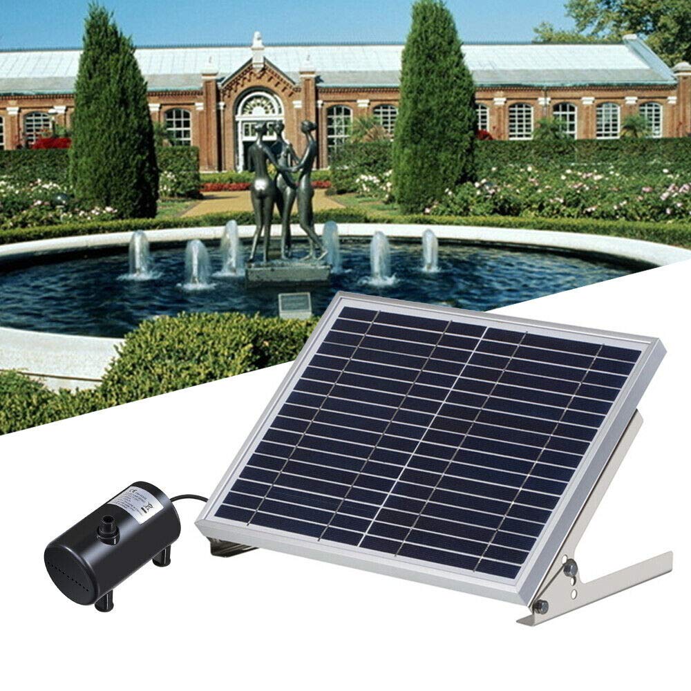 Pompe solaire 24 V CC 200 cm - Pour bassin de jardin - 1350 l/h