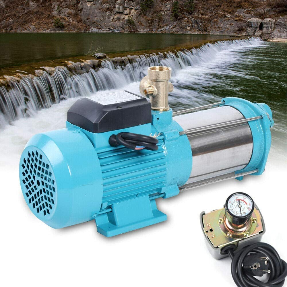 Pompe centrifuge, pompe de jardin, pompe à eau potable avec bouton poussoir, station d'eau domestique, 1300 W pour le jardin, pompe centrifuge
