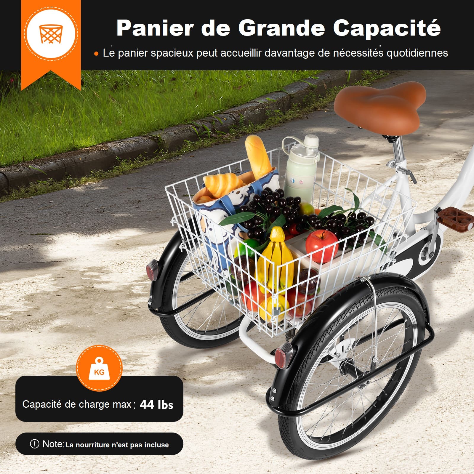20 Pouce 3 Roues Tricycle Adulte Tricycle