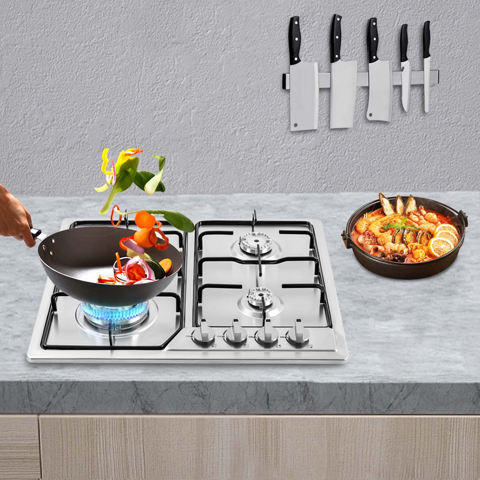 Presse-ail de cuisine robuste en acier inoxydable – Facile à nettoyer et  durable sans danger pour la cuisine et le restaurant – Outil de cuisine