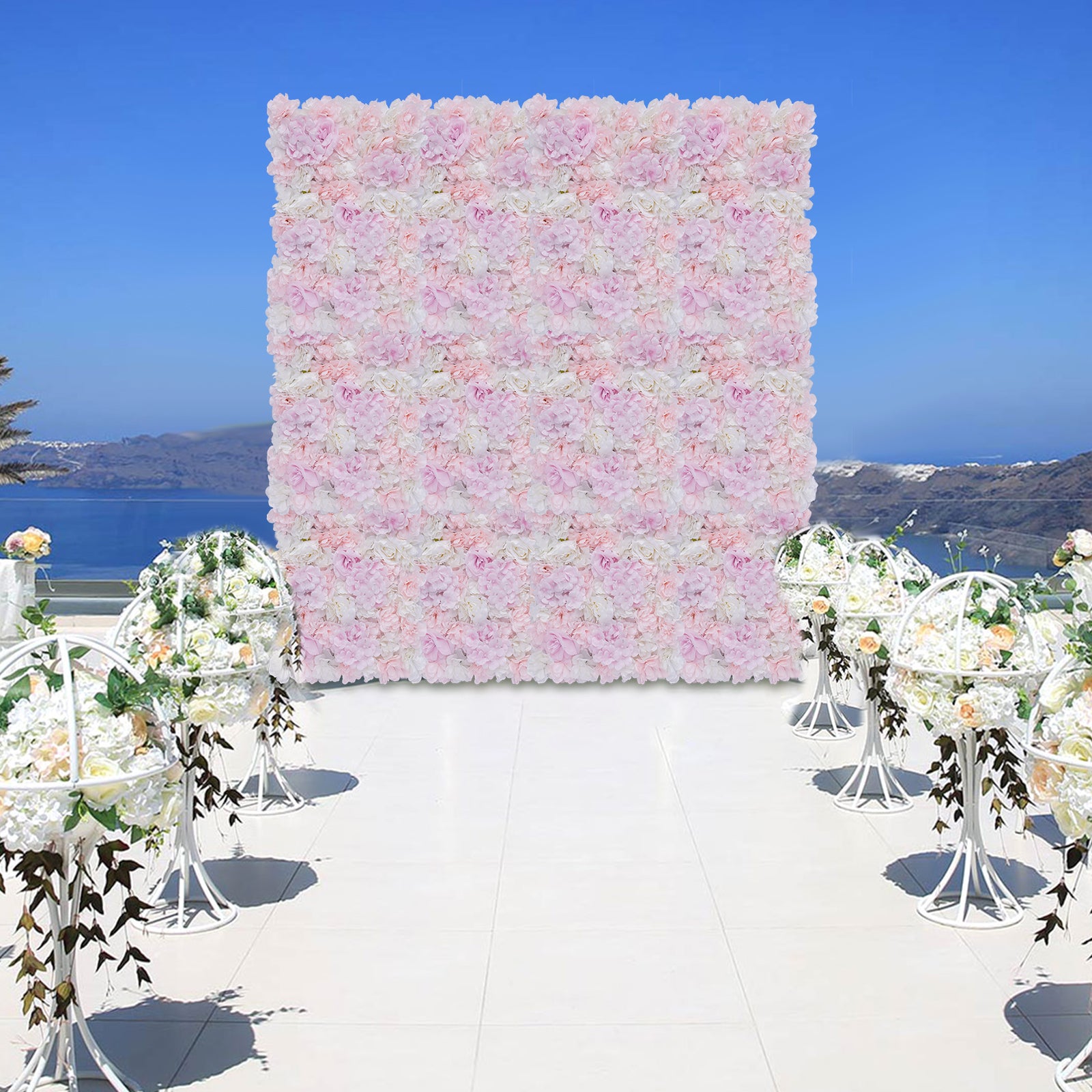12 x 40 x 60 cm - Mur de roses artificielles - Pour décoration de mariage - Fond de rue - Mur de fleurs en soie