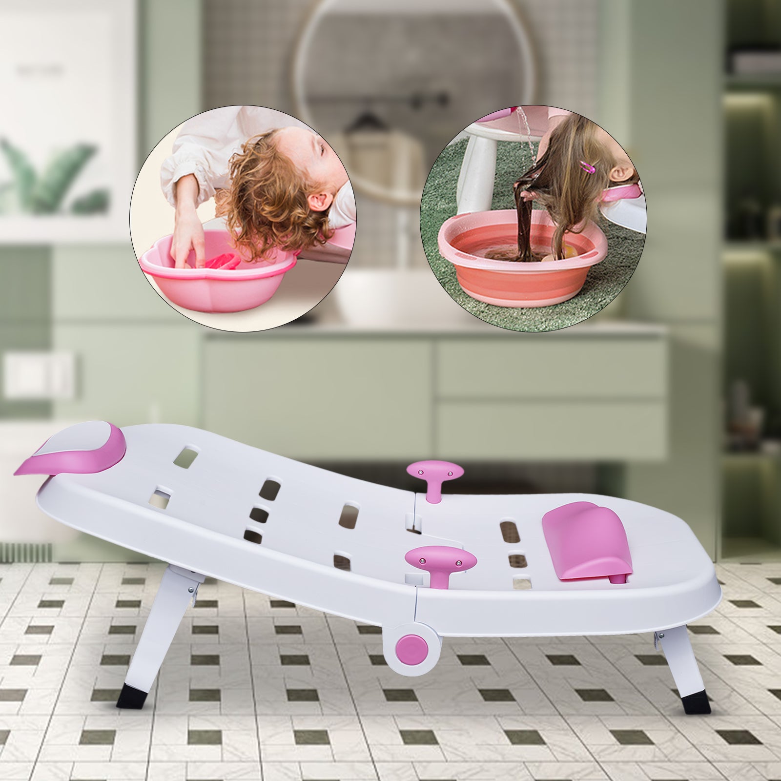 Chaise de bain pour bébé - Pliable - Réglable