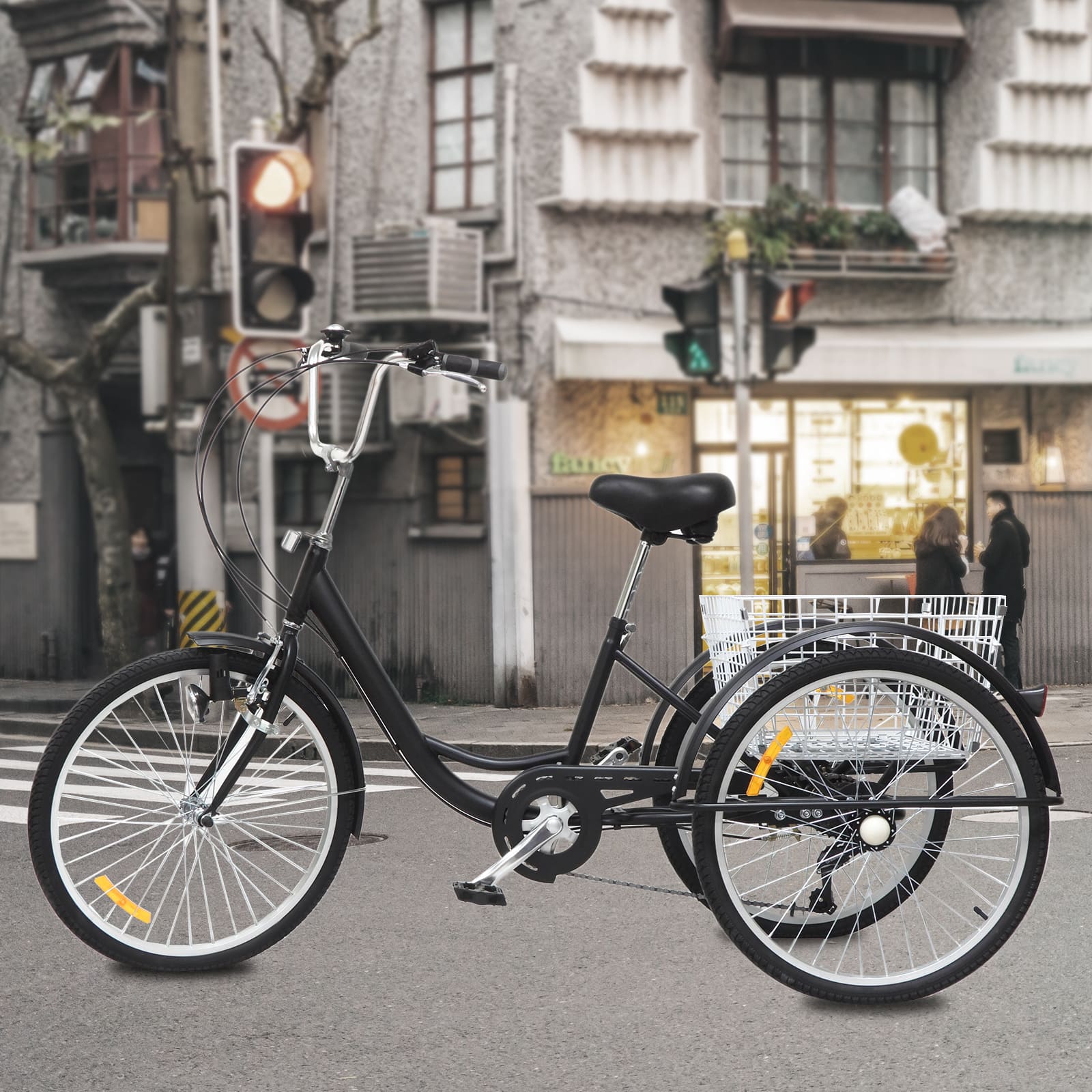 Tricycle de vélo pour adultes et adultes de 24" 6 vitesses