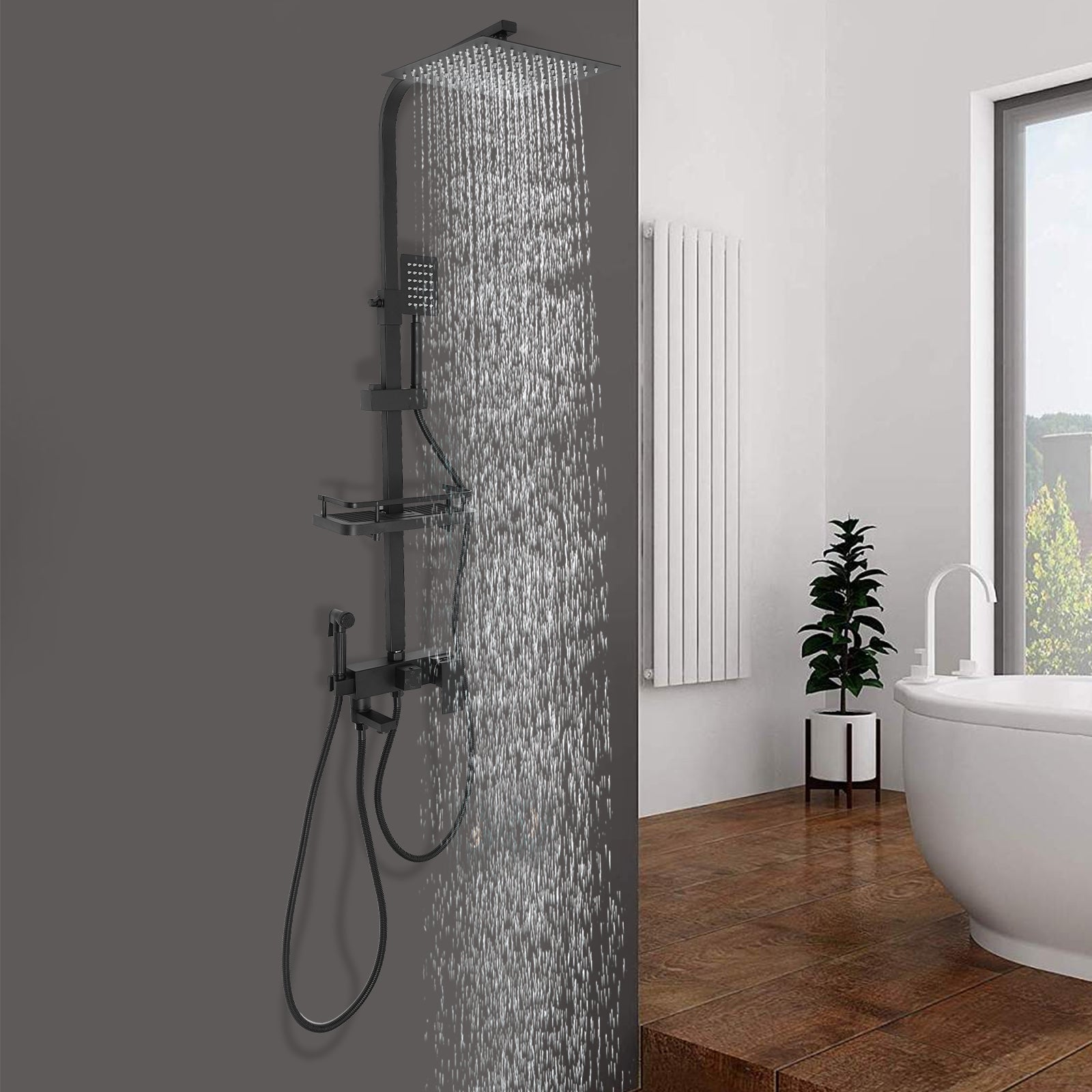 Robinet de douche en acier inoxydable - Panneau de douche à effet pluie