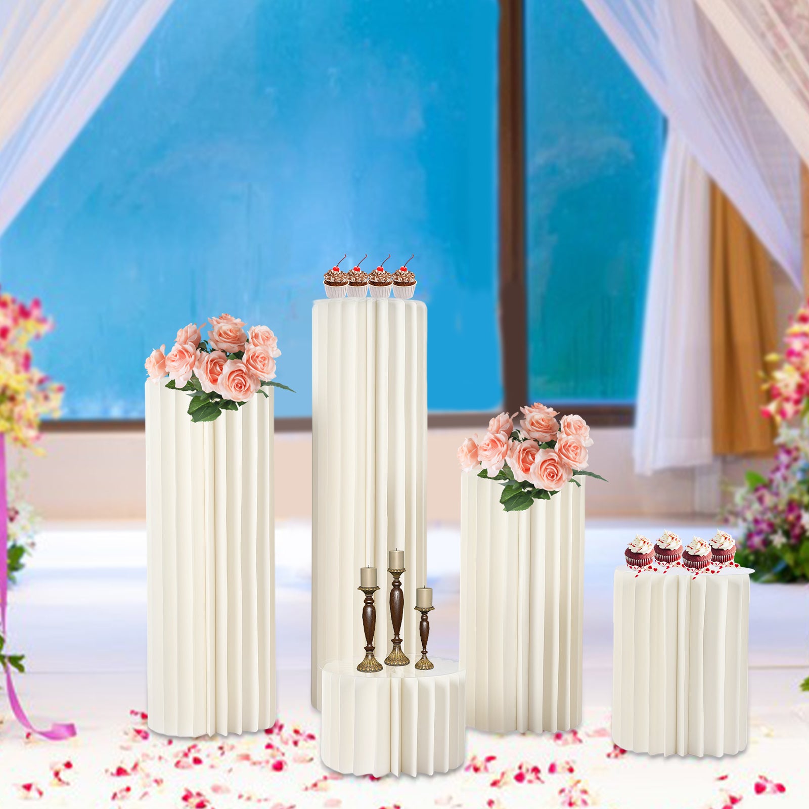 Centre de table de mariage Vases en carton