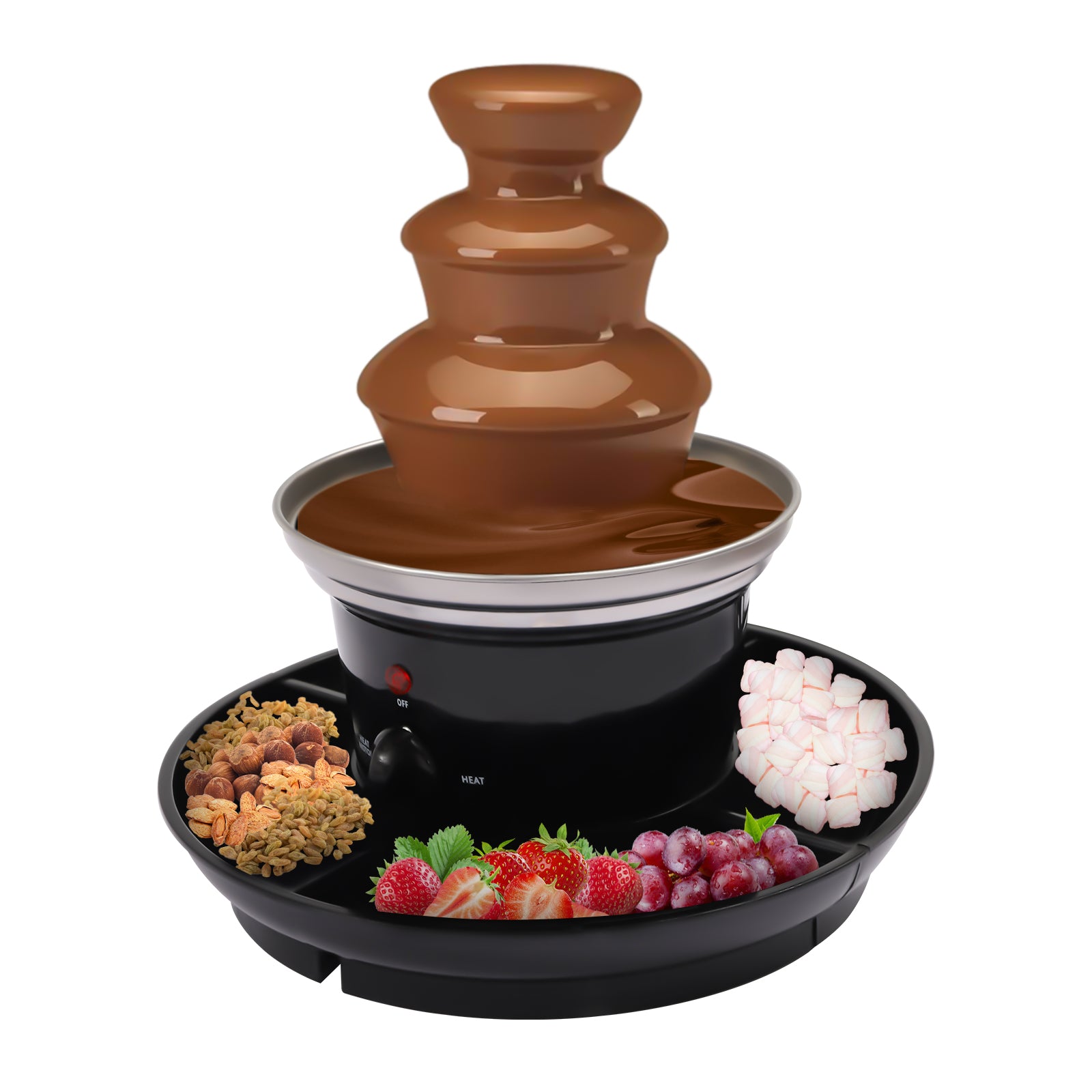 Fontaine à fondue au chocolat, fontaine de fête à 3 niveaux