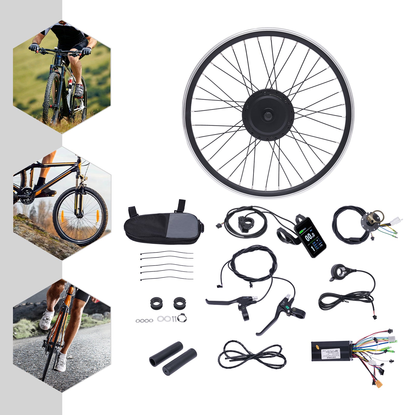 Kit de conversion de vélo électrique 36V 500W pour la modification de la roue