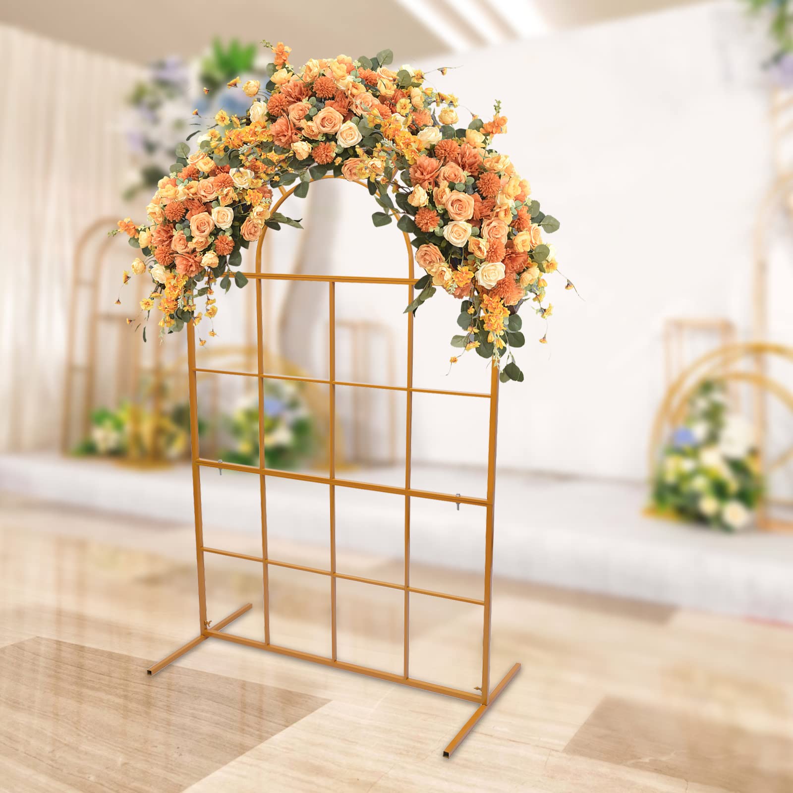 CNCEST Arche de fer - Arche de fleurs pour mariage anniversaire