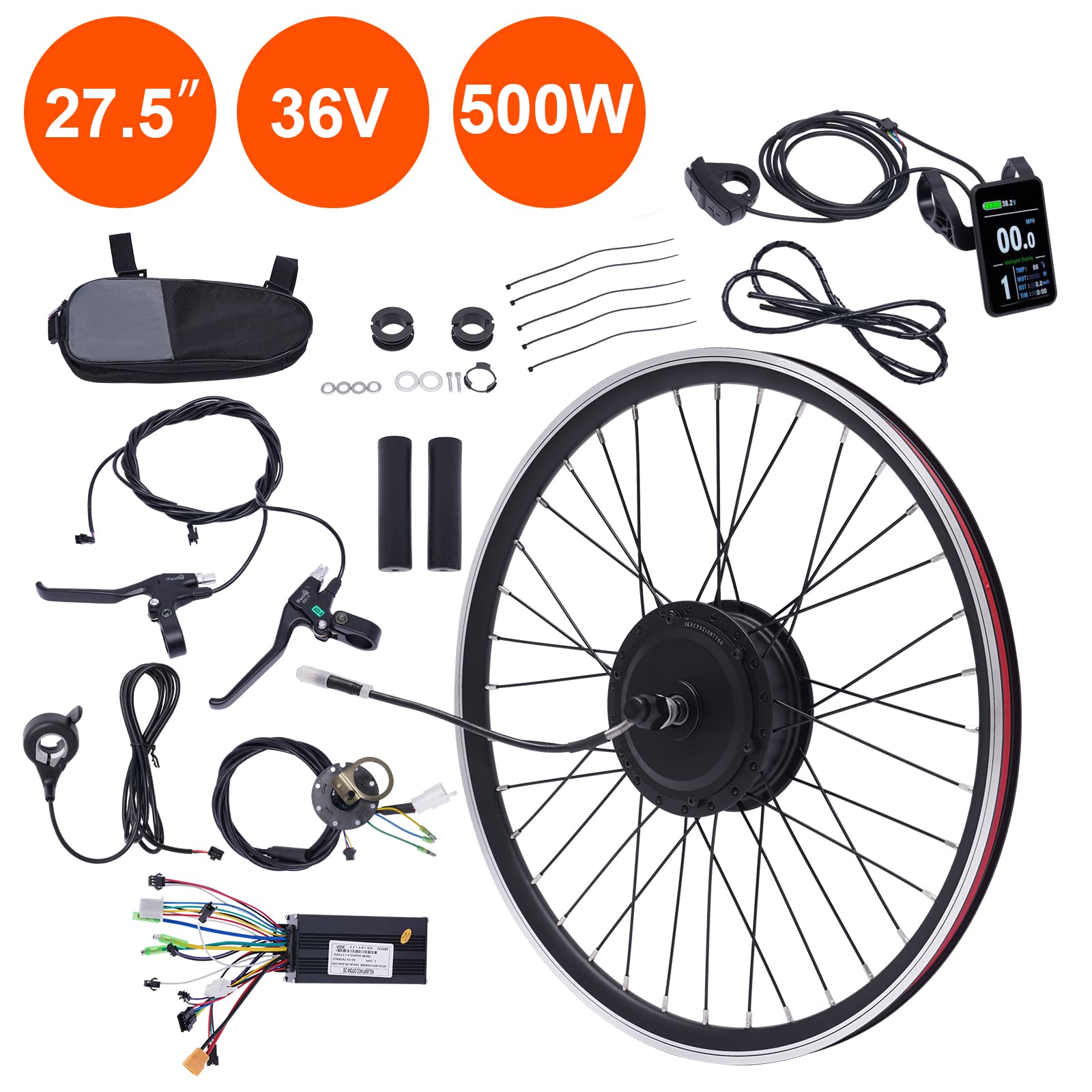 Kit de conversion pour vélo électrique 27,5" 500 W 36 V