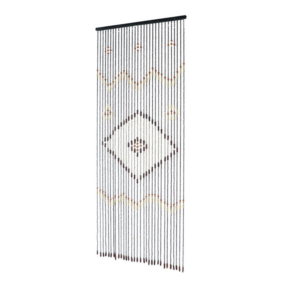 Rideau de porte 90 x 208 cm 31 lignes rétro perles en bois pour porche