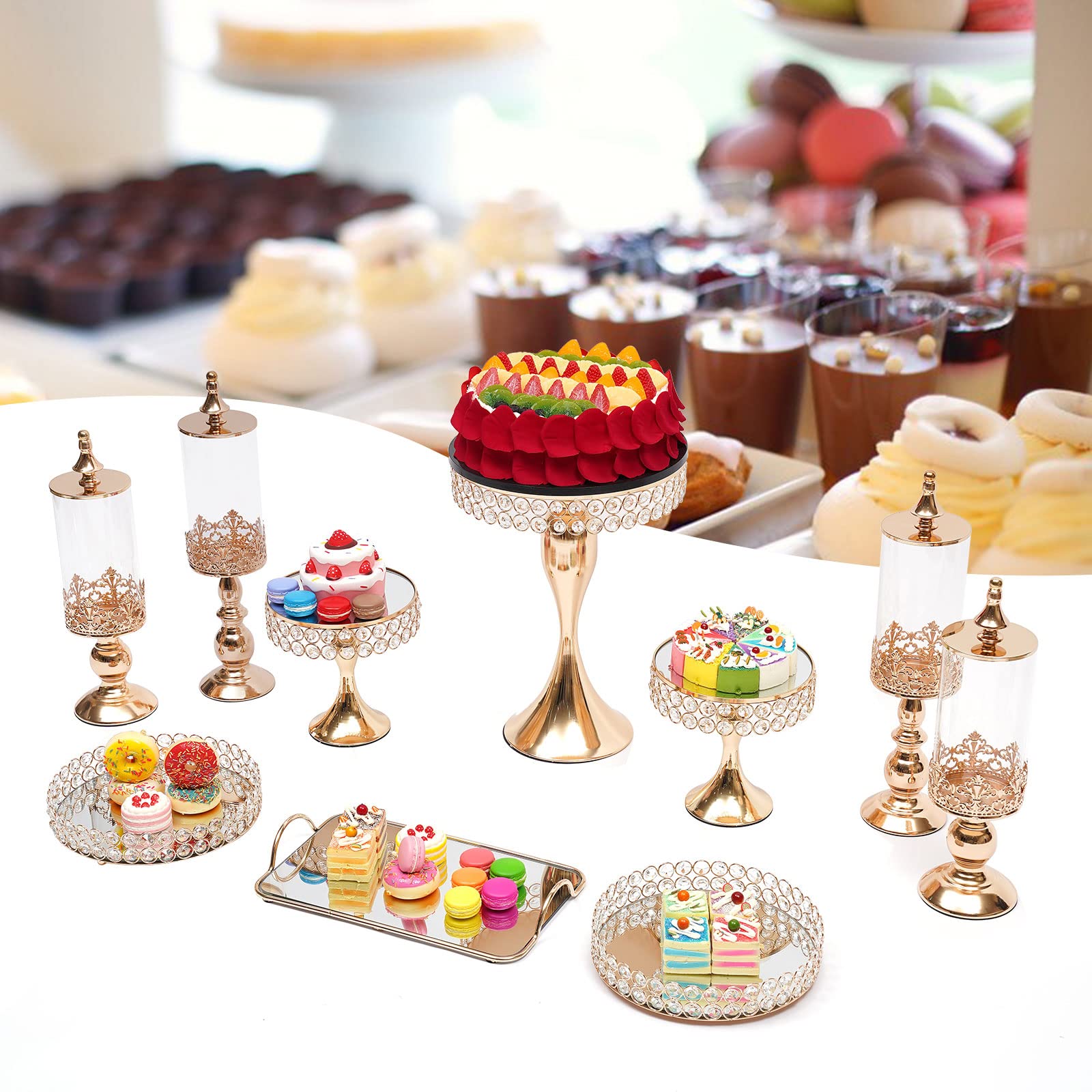 Présentoir à gâteau design esthétique, décoration parfaite pour la salle à manger ou la table.