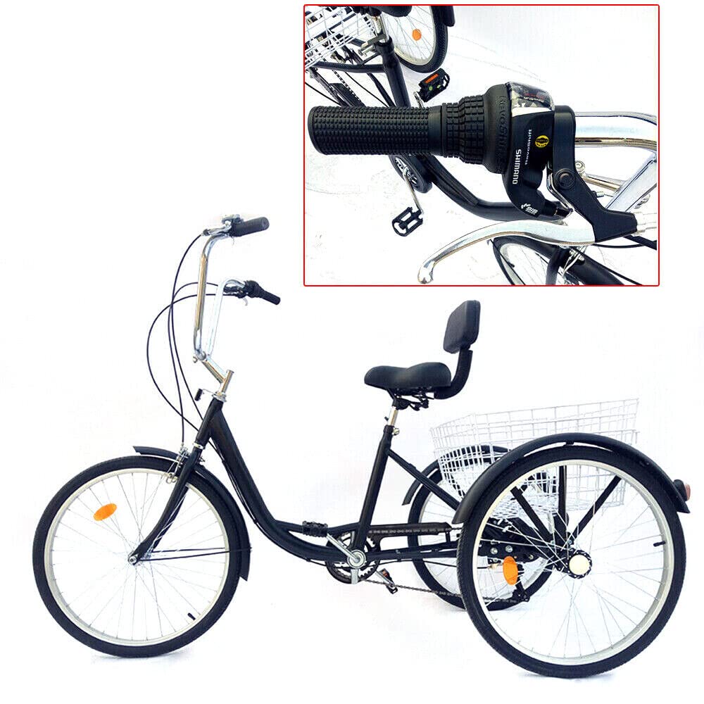 24'' Tricycle Adulte à 3 Roues
