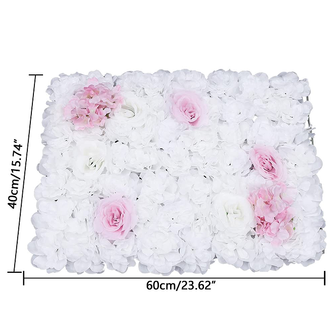 Mur de fleurs artificiels - 40 x 60 cm 