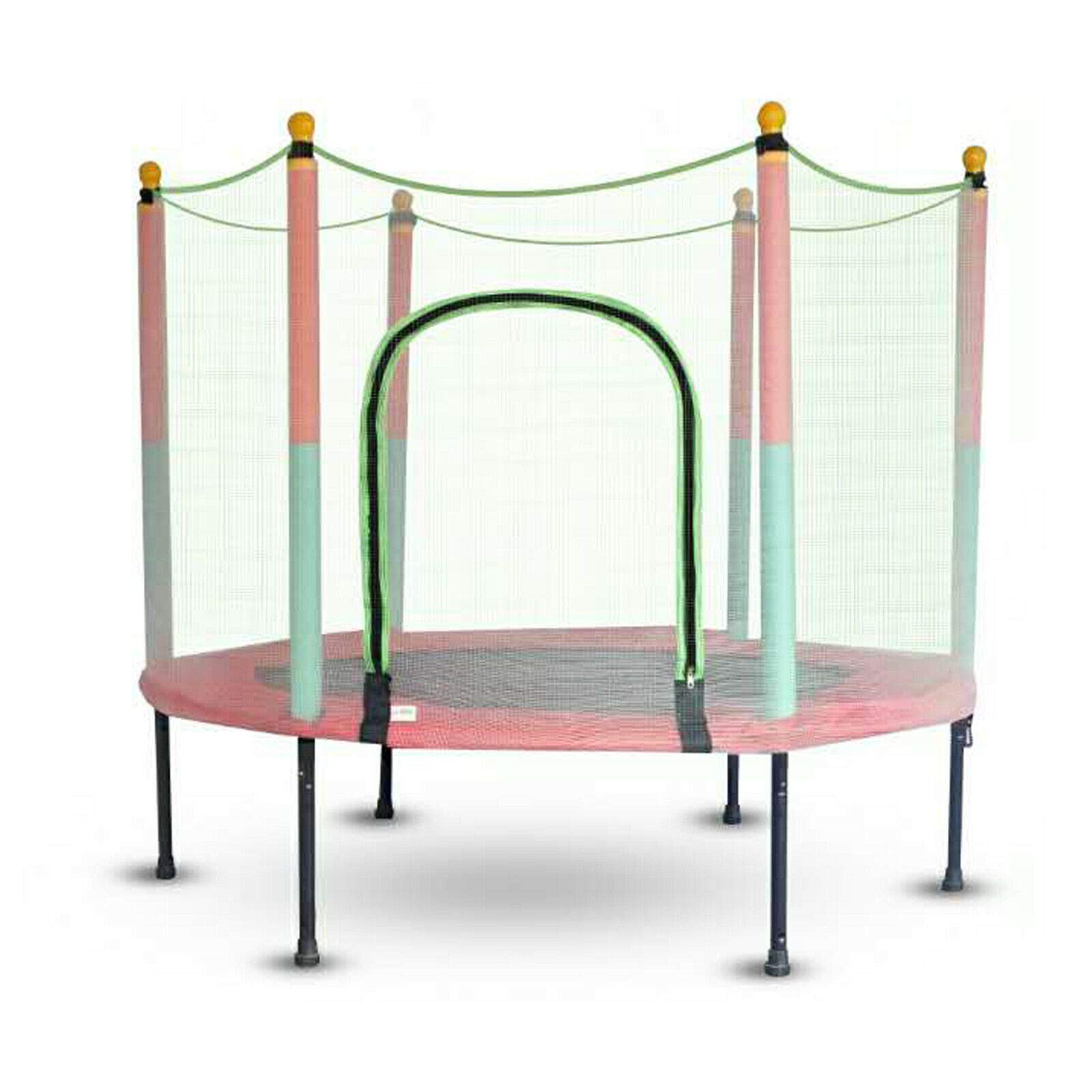 Trampoline de jardin pour enfant de 140 cm avec filet - Pour l'extérieur et l'intérieur - 200 kg - Recommandation : convient pour 2 à 3 enfants