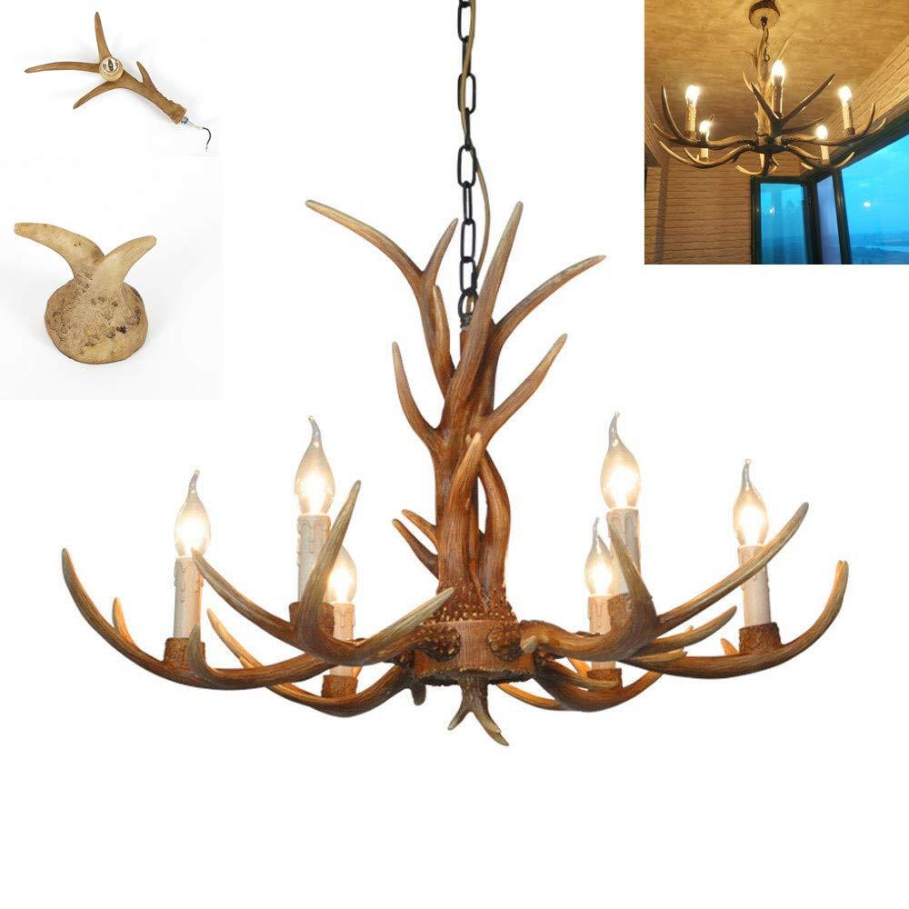 Deer Horn Ceiling Light 6 Lights