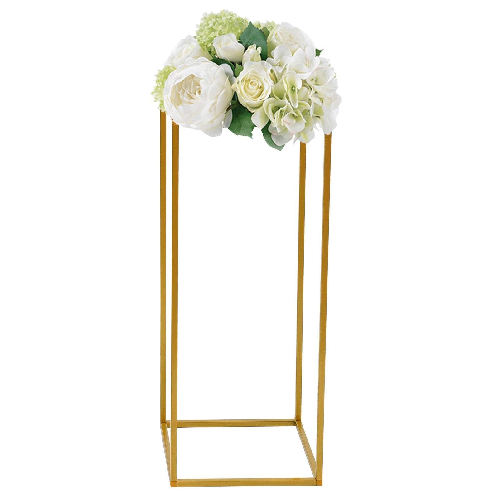 Support colonne en vases géométriques pour décoration de mariage