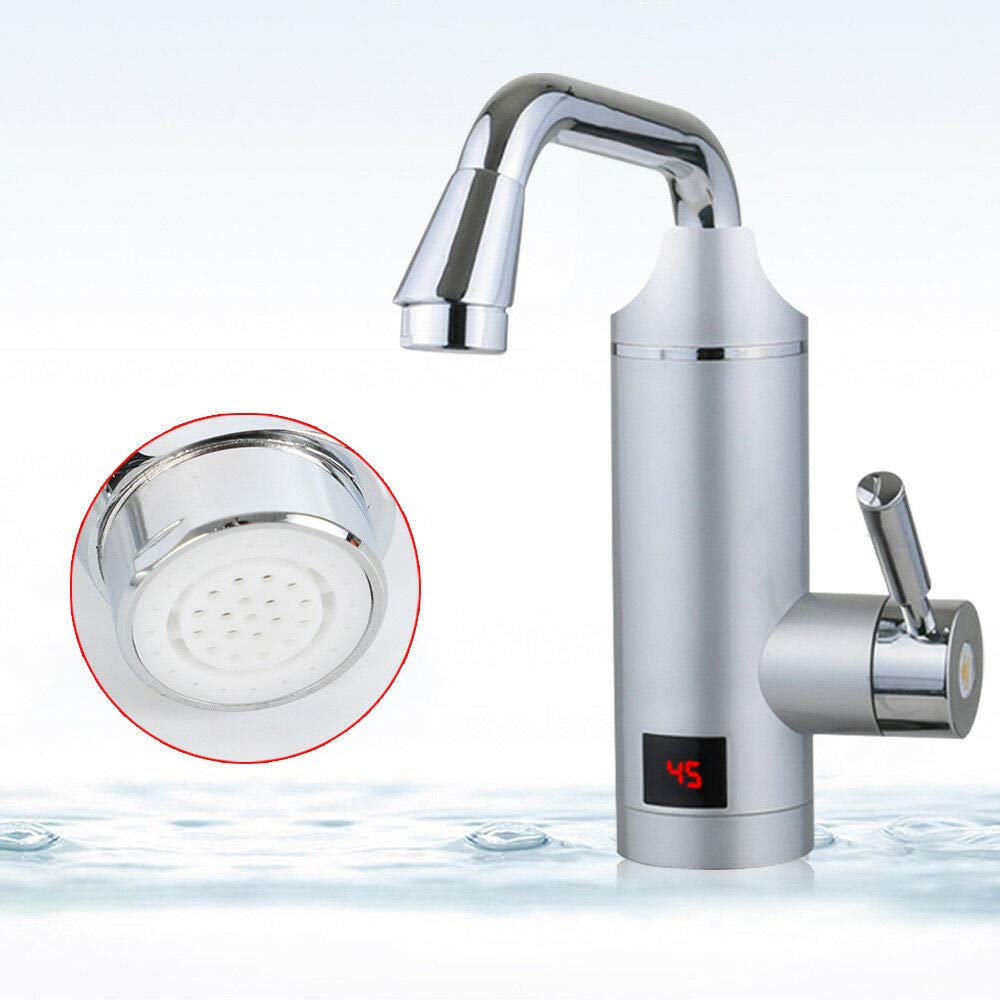 Chauffe-eau électronique rotatif à 360° Smart Heater Robinet LED Affichage de la température Robinet de chauffage rapide pour cuisine et salle de bain