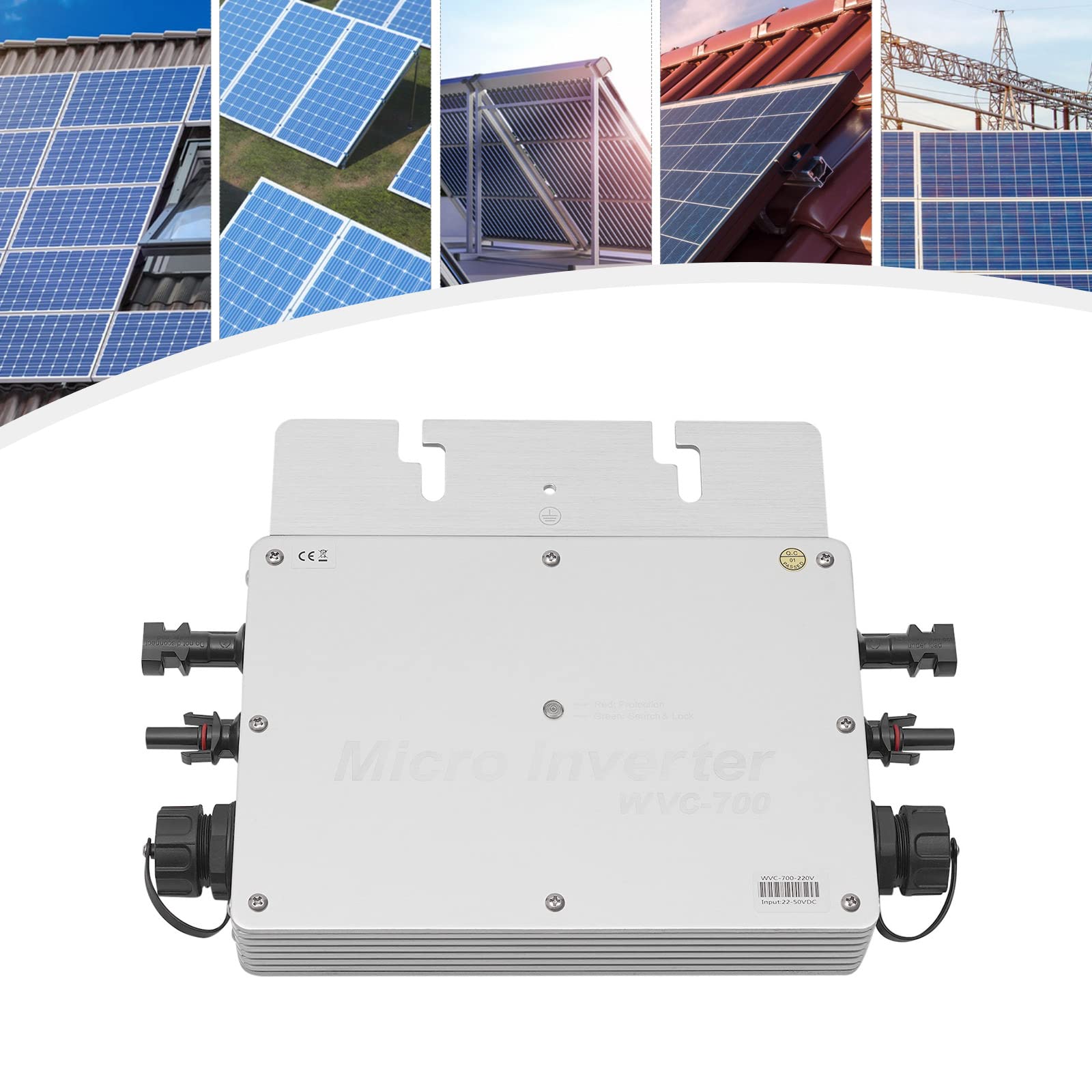 MPPT Micro onduleur solaire IP65 étanche pour panneaux solaires 700 W