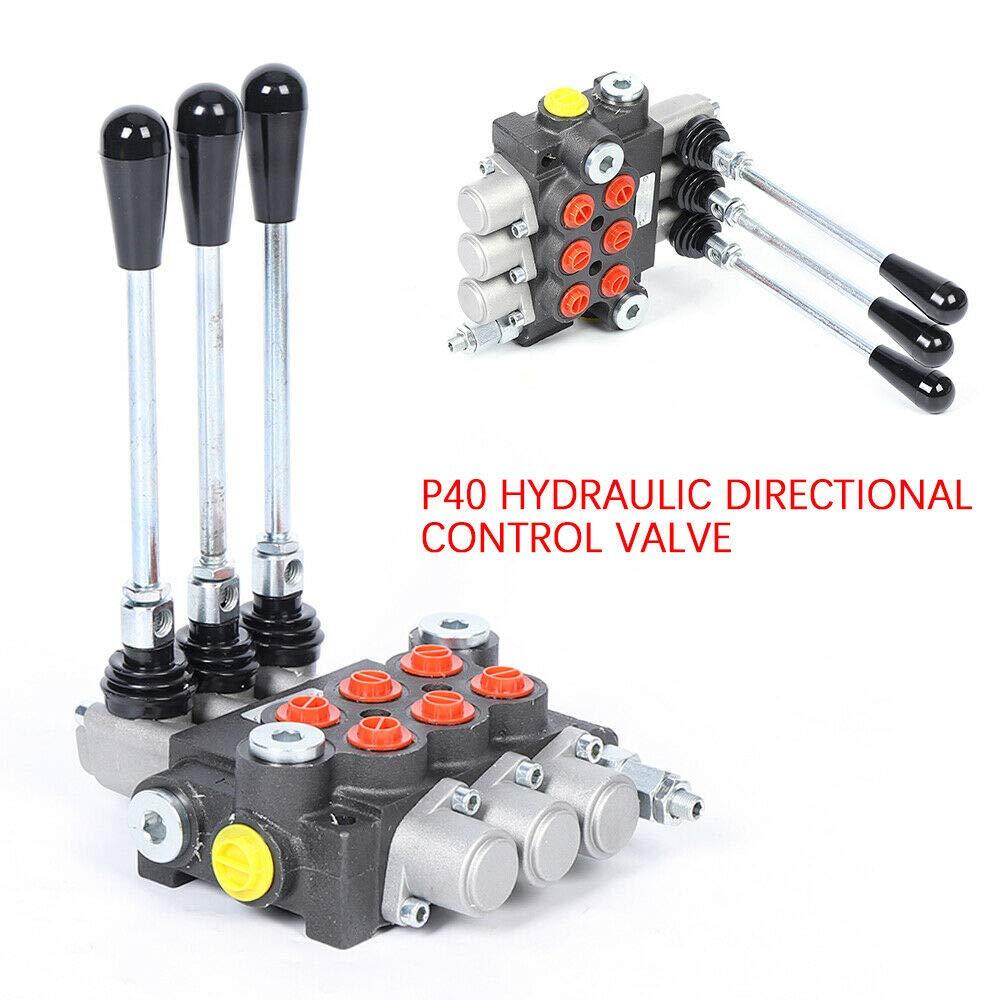 Triple valve de commande manuelle - Cylindre double action monobloc