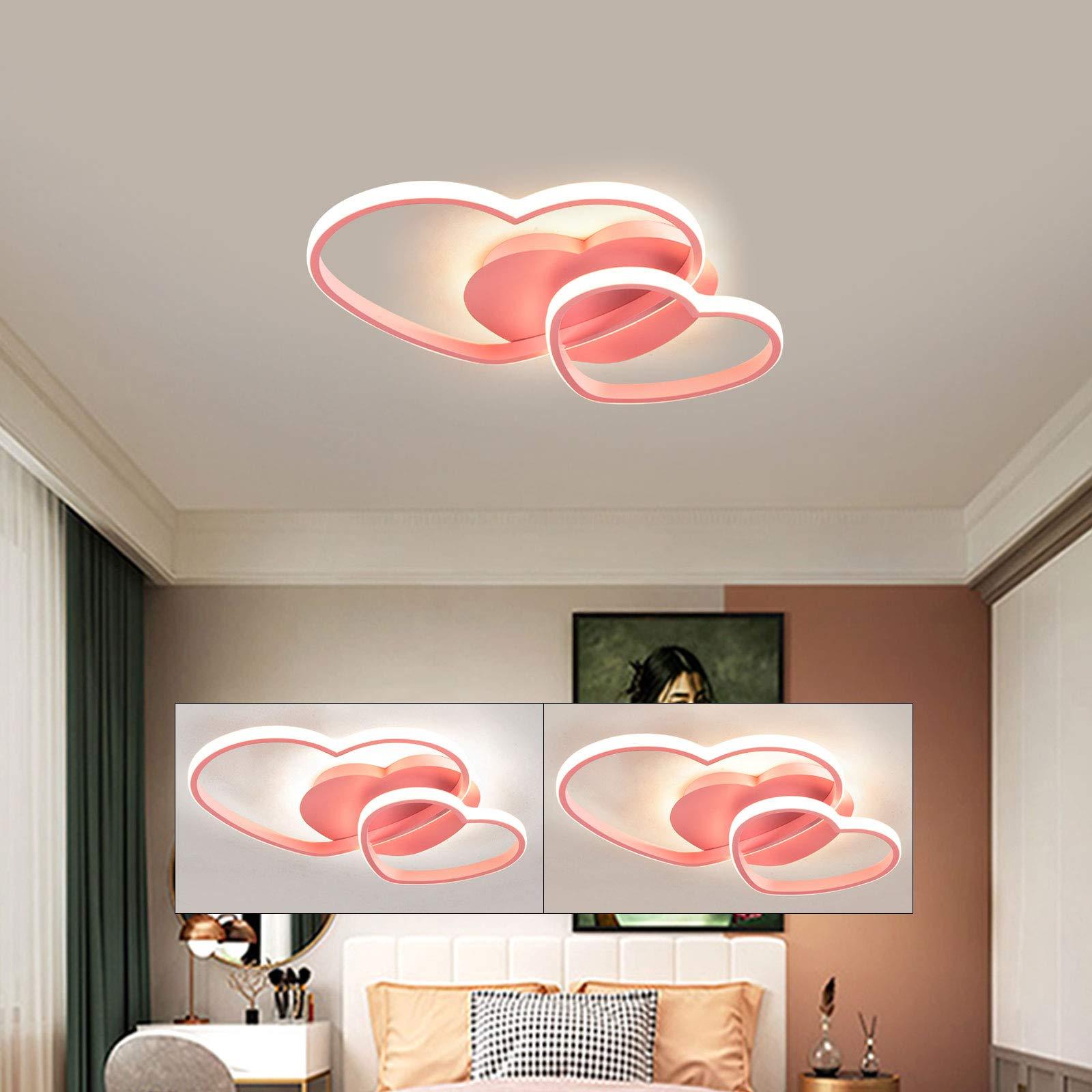 Modern Love Heart-Shaped Ceiling Lamp Warm Romantic Led Bedroom Ceiling Lamp