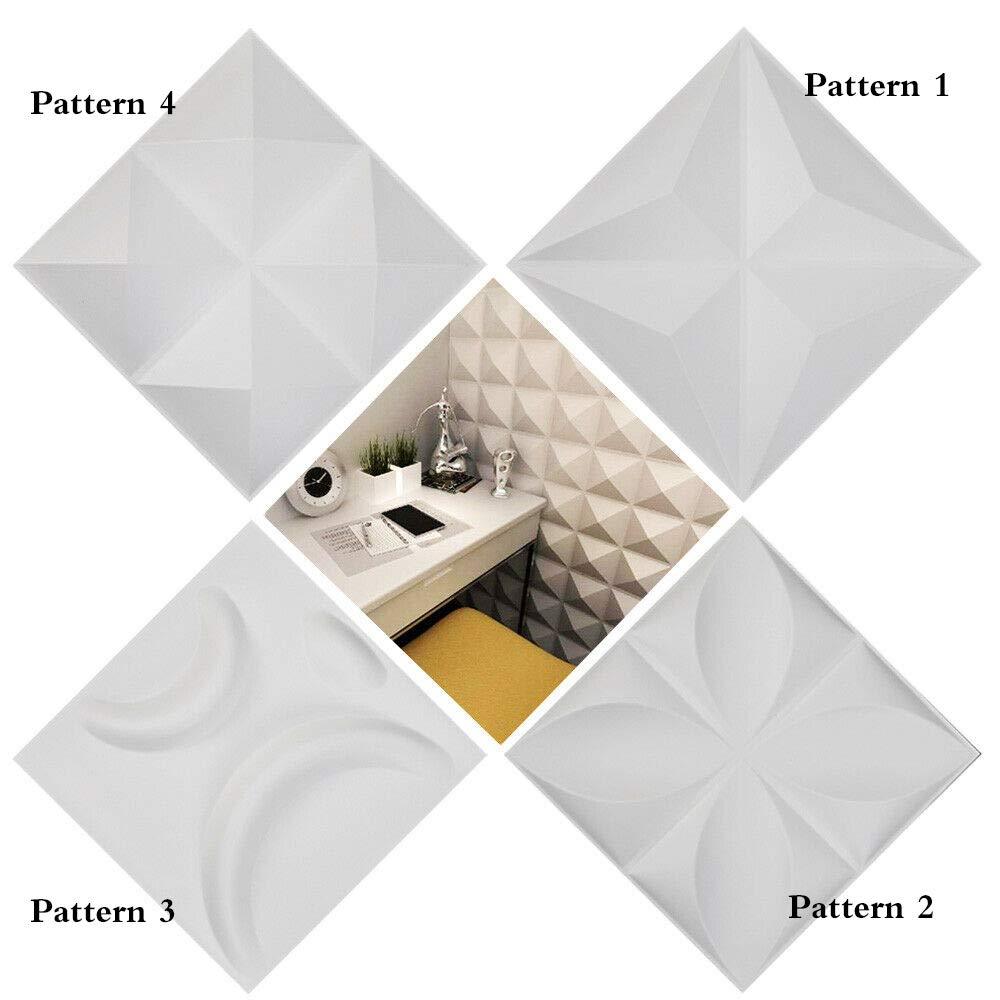  12pcs 3D Embossed PVC  Decorative Tiles 