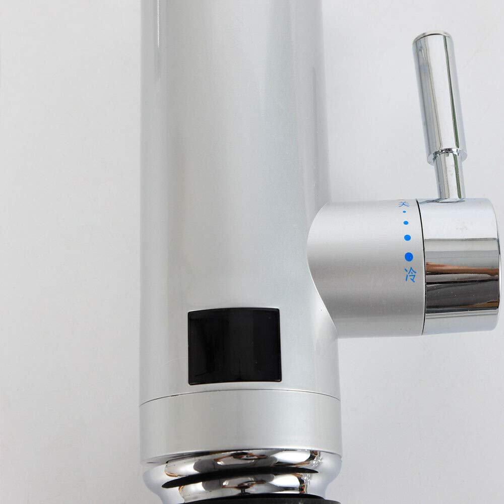 Chauffe-eau électronique rotatif à 360° Smart Heater Robinet LED Affichage de la température Robinet de chauffage rapide pour cuisine et salle de bain