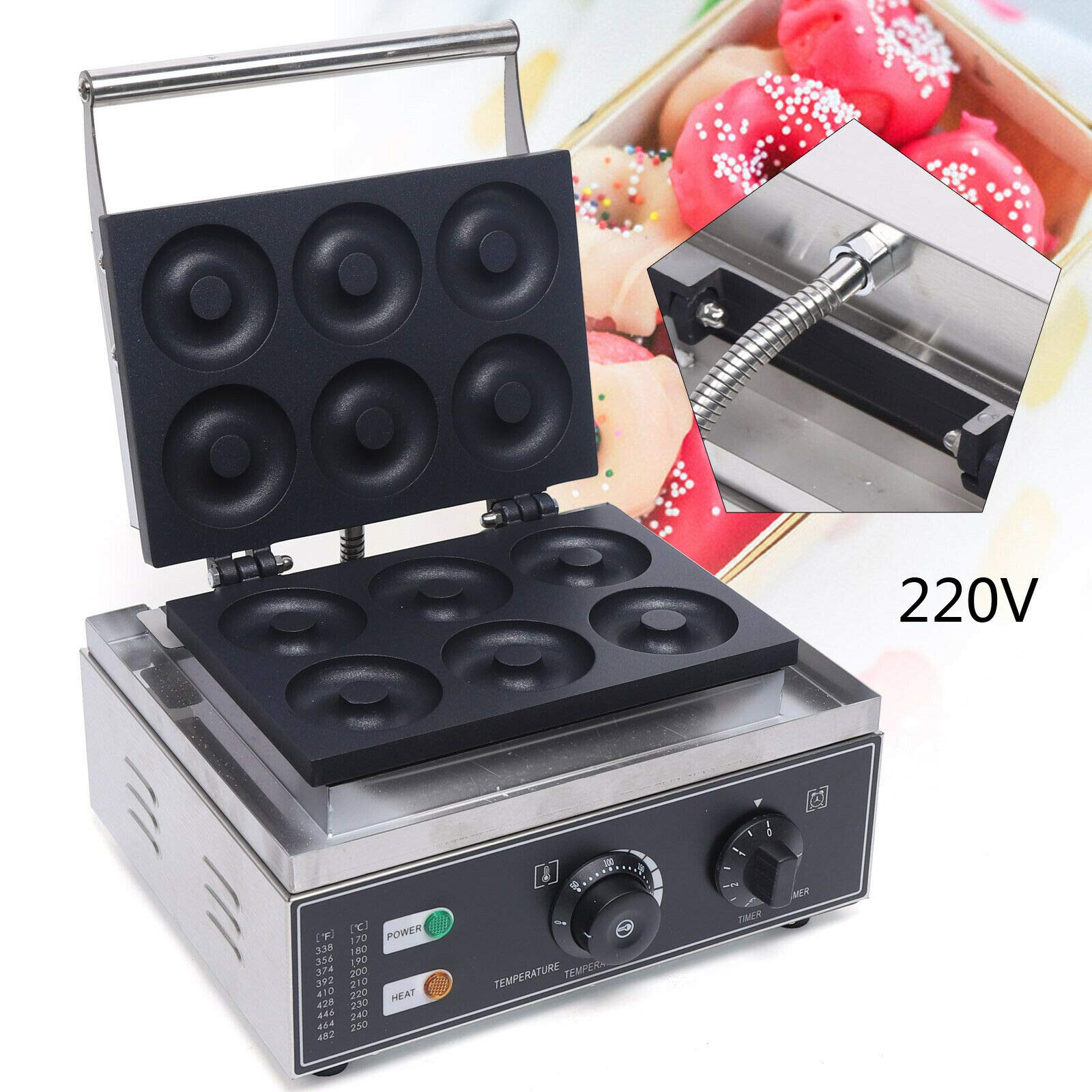 Machine à donuts électrique pour 6 donuts - 220 V