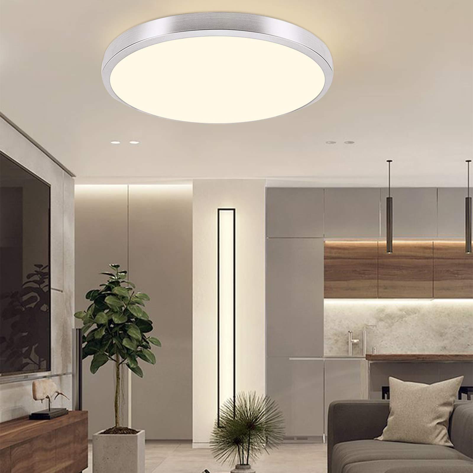 Plafonnier LED rond moderne dans le salon