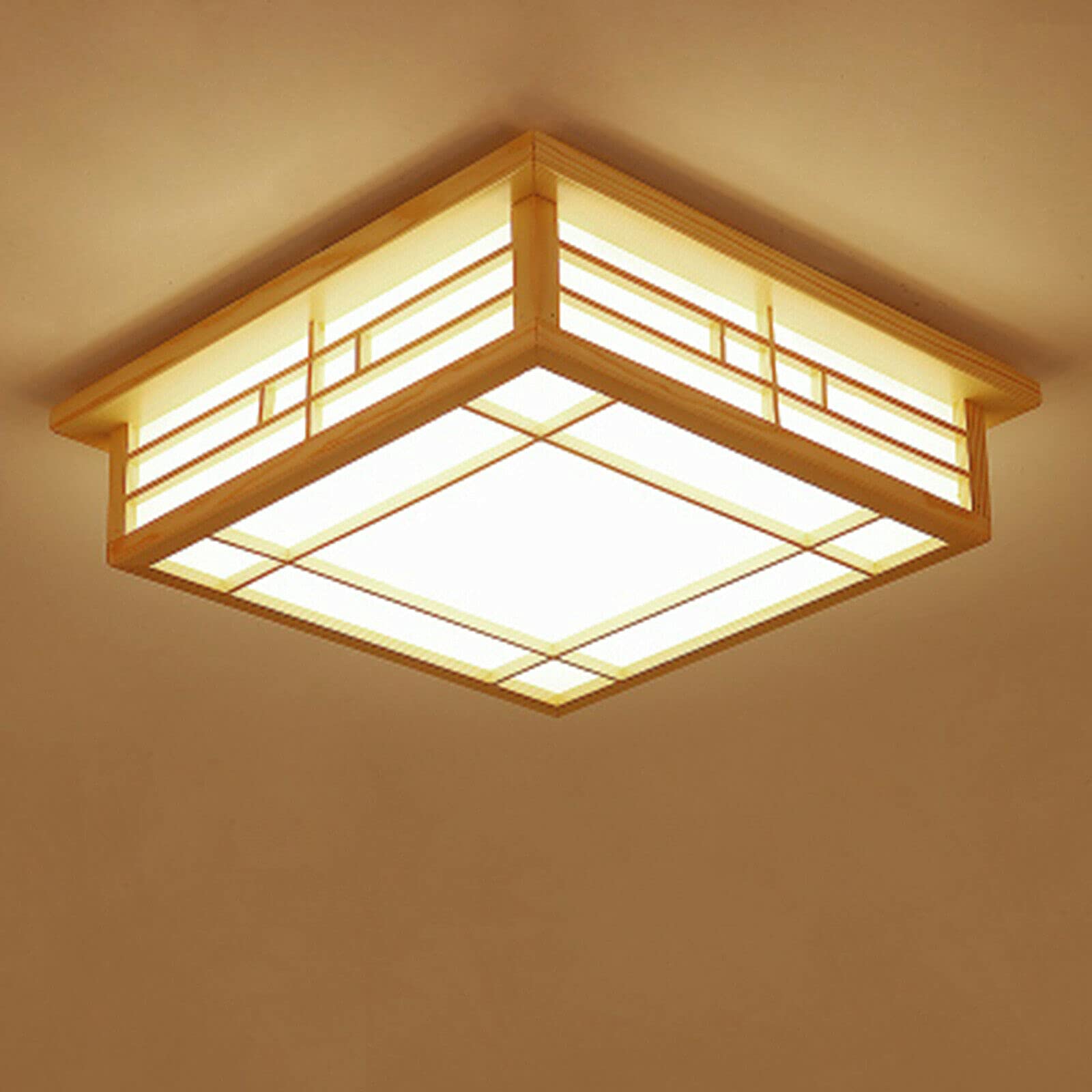 Plafonnier LED en bois