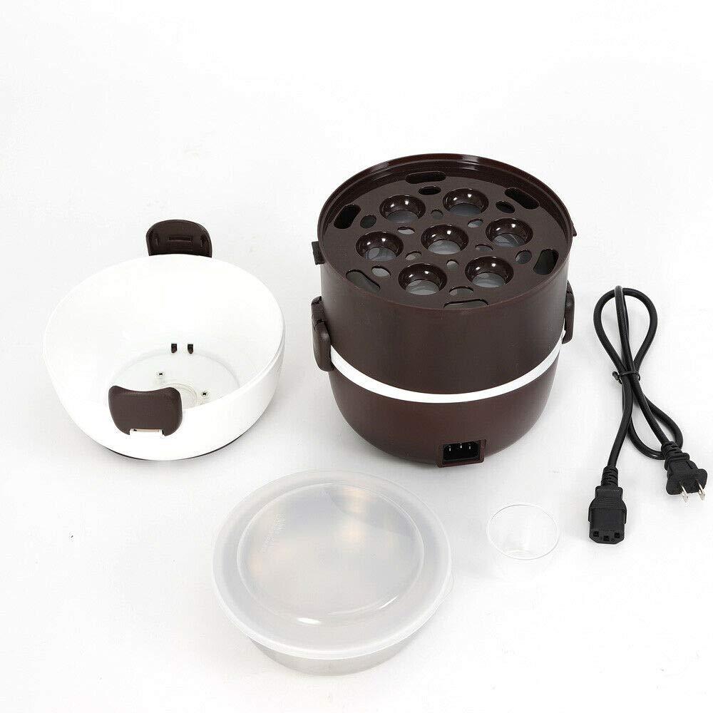 Mini boîte à lunch électrique en acier inoxydable chauffage thermique cuiseur  vapeur à 3 couches 200W