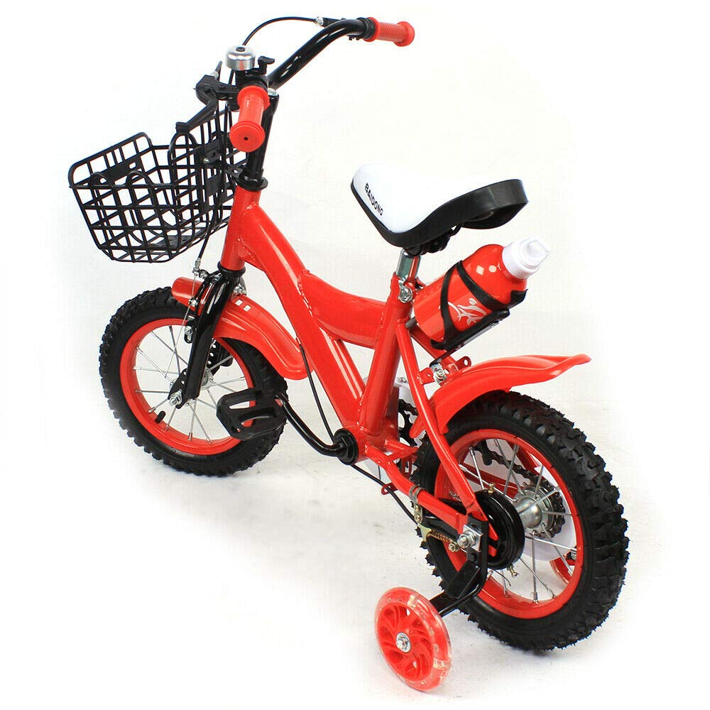 Vélo pour enfant 12 pouces avec stabilisateurs et panier