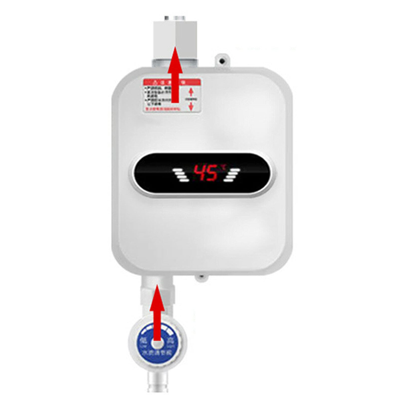 Mini chauffe-eau électrique 3500w Chauffage rapide Chauffe-eau instantané  pour salle de bain Cuisine Norme UE 220v