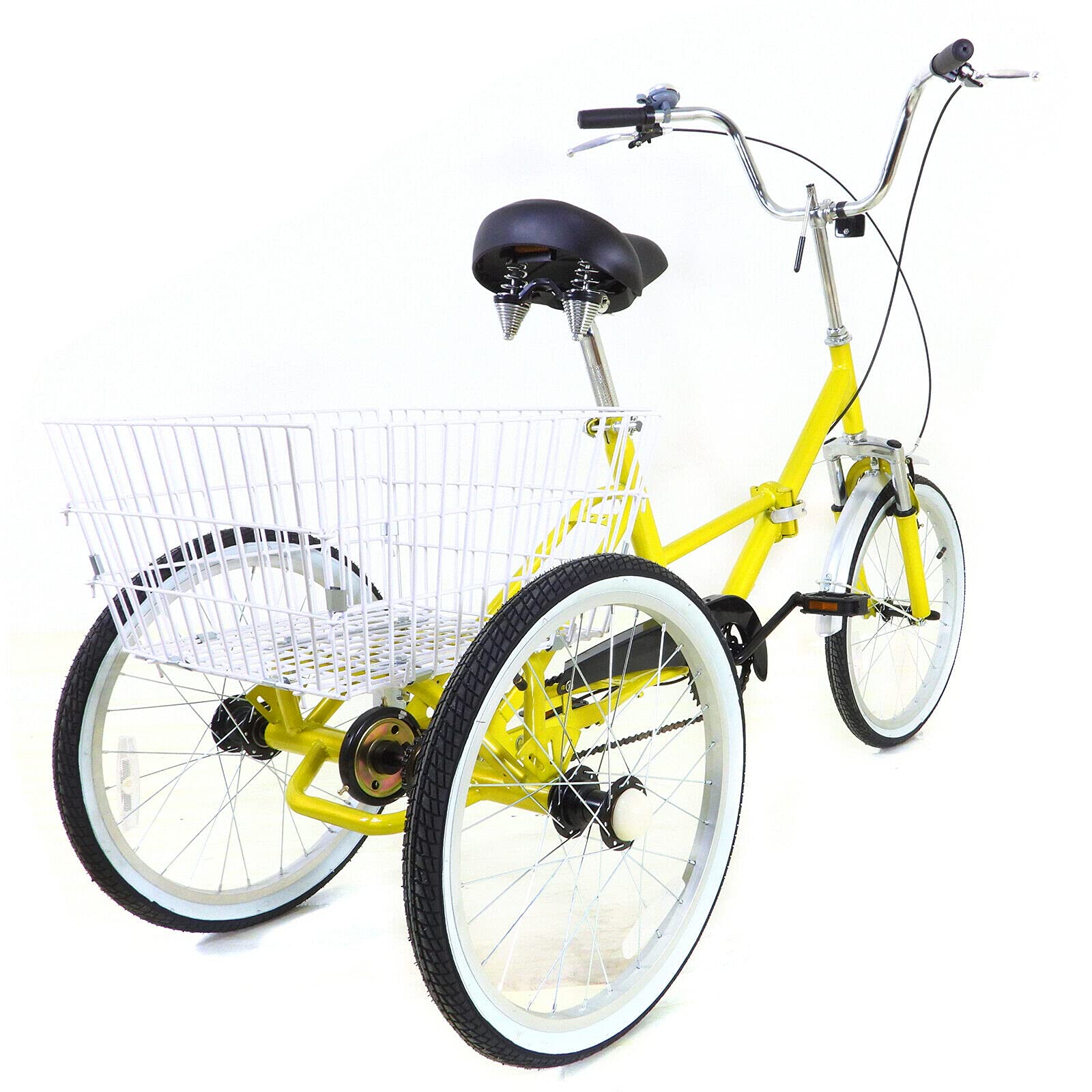 Tricycle de 20 pouces pour adultes, 3 roues Singlespeed Tricycle pour personnes âgées,