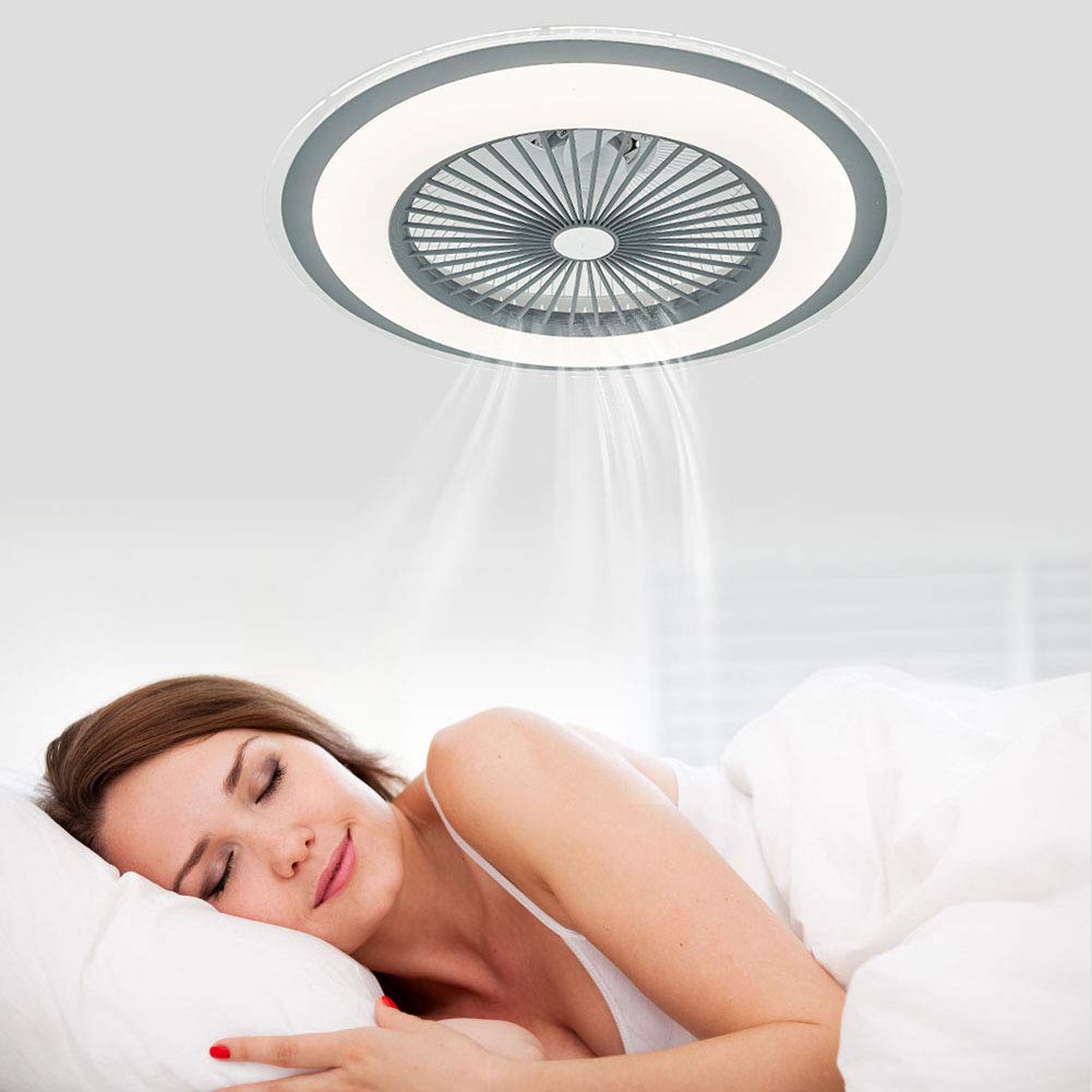 LED 50W Ventilateur de plafond avec lampe Atténuation Lumières, Gradable  Lumière avec télécommande et APP, Éclairage de plafond pour Le salon  Chambre à coucher Bureau (Size : 63CM) : : Luminaires et