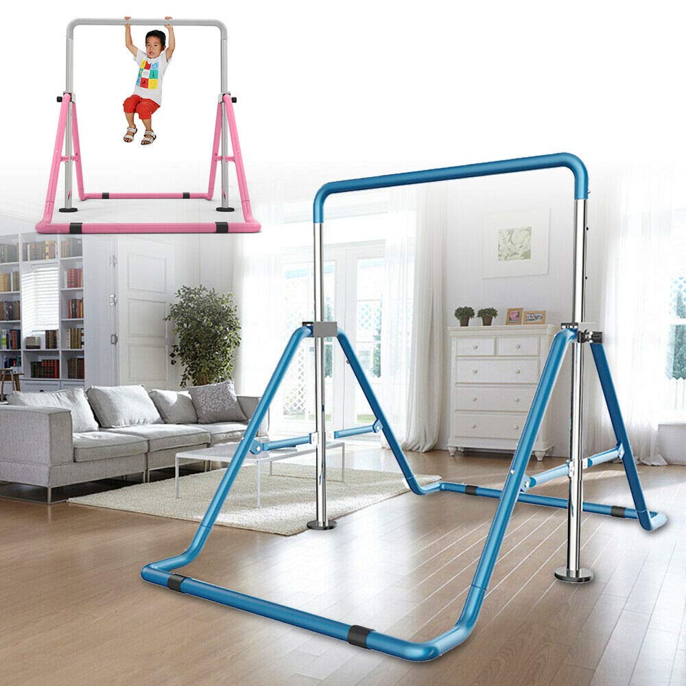 Barre de gymnastique pour enfants avec hauteur réglable et barre horiz