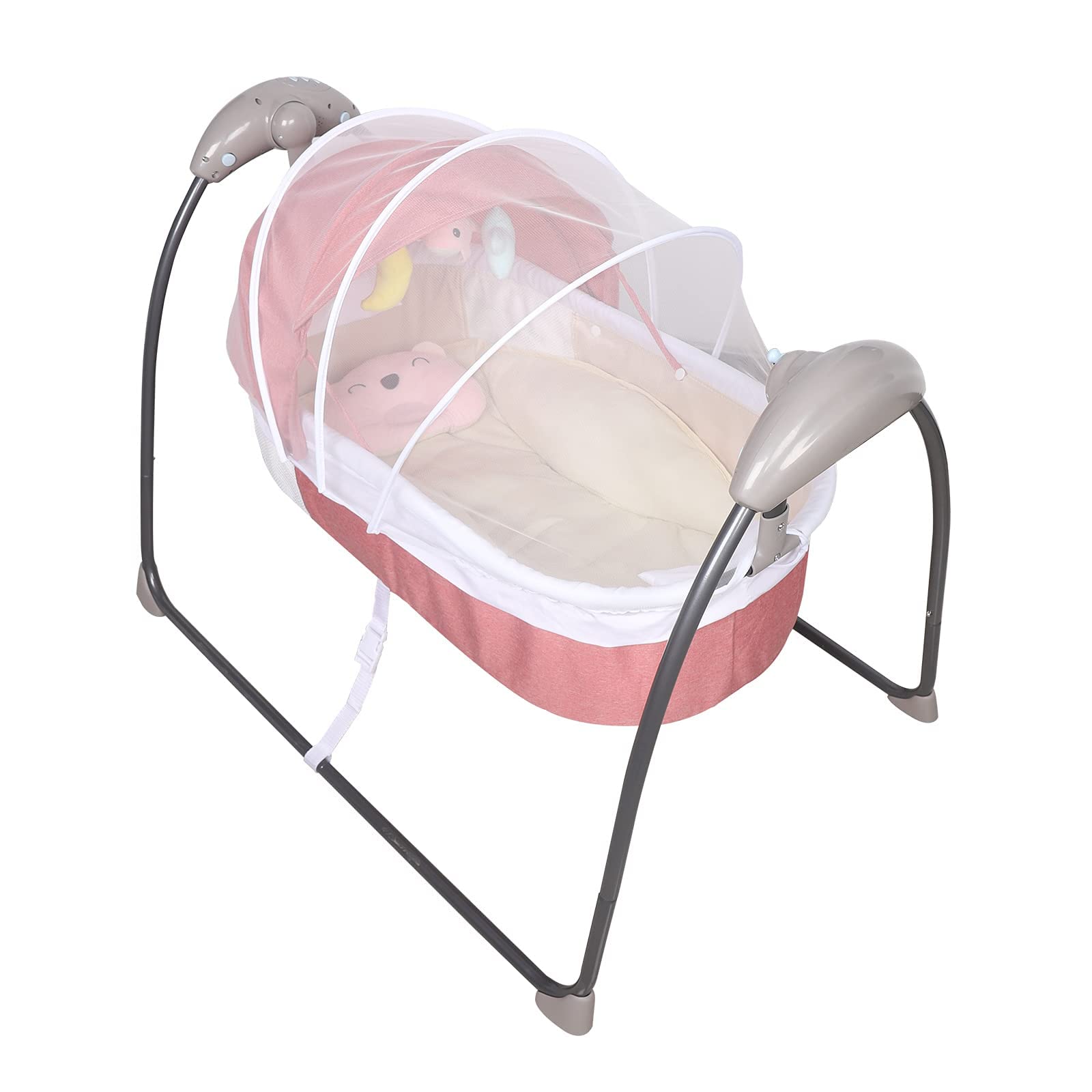 Lit électrique pour bébé avec télécommande- Berceau - Rose