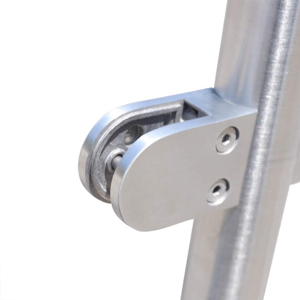CNCEST 110CM High Glass Balustrade Railing Post Glazing Stainless Steel Pole Handrail