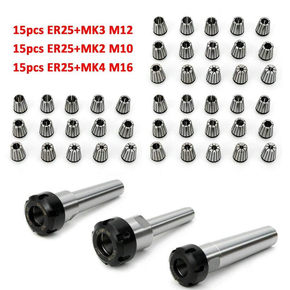 Lot de 15 pinces de serrage - Plage de serrage 2-16 mm - MK4 M16 ER25