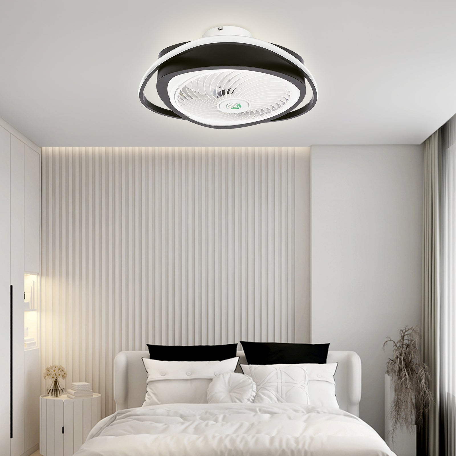 Ventilateur de plafond avec lumière, télécommande LED