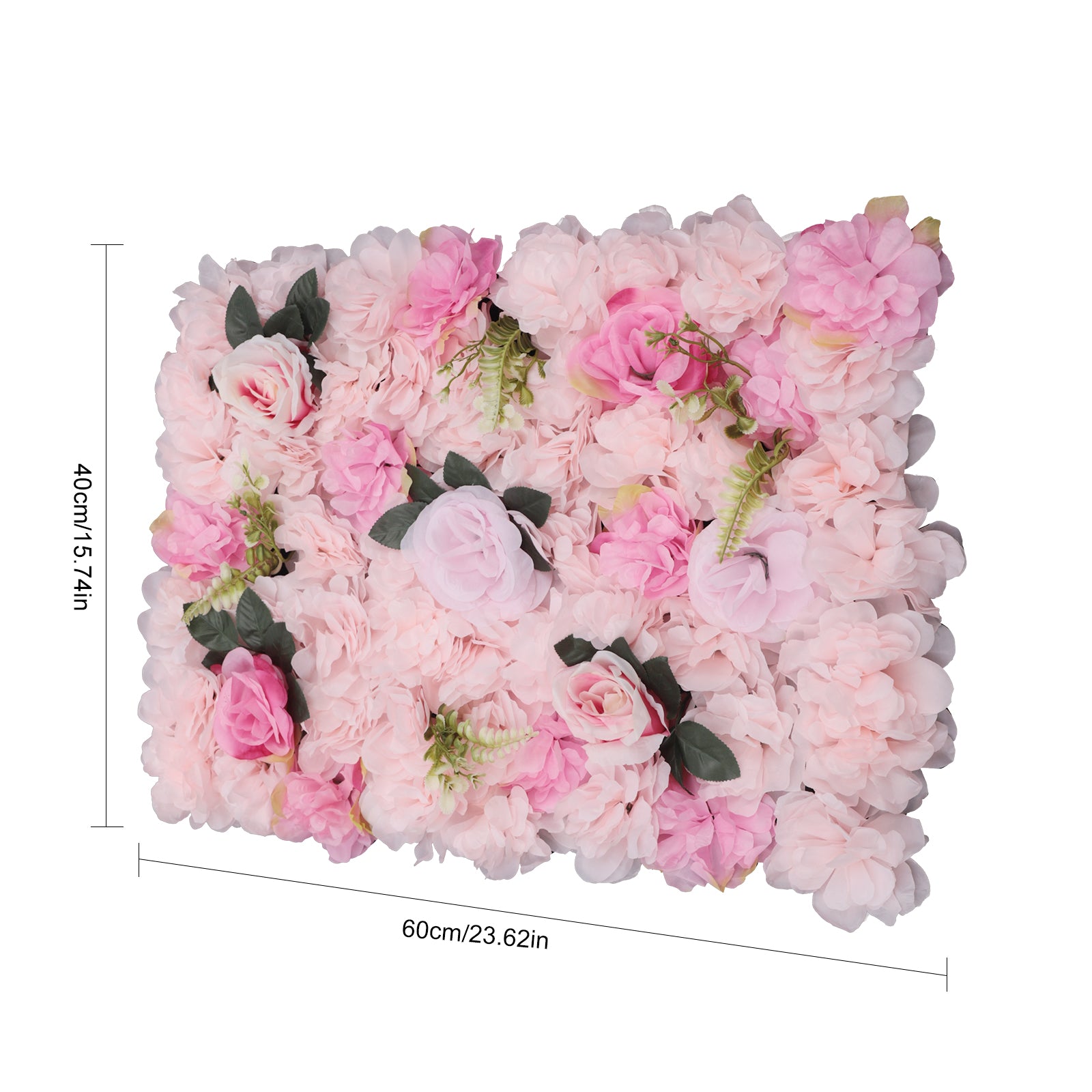 12 Panneaux muraux de Fleurs, Mur réutilisable de Fleurs d'hortensia