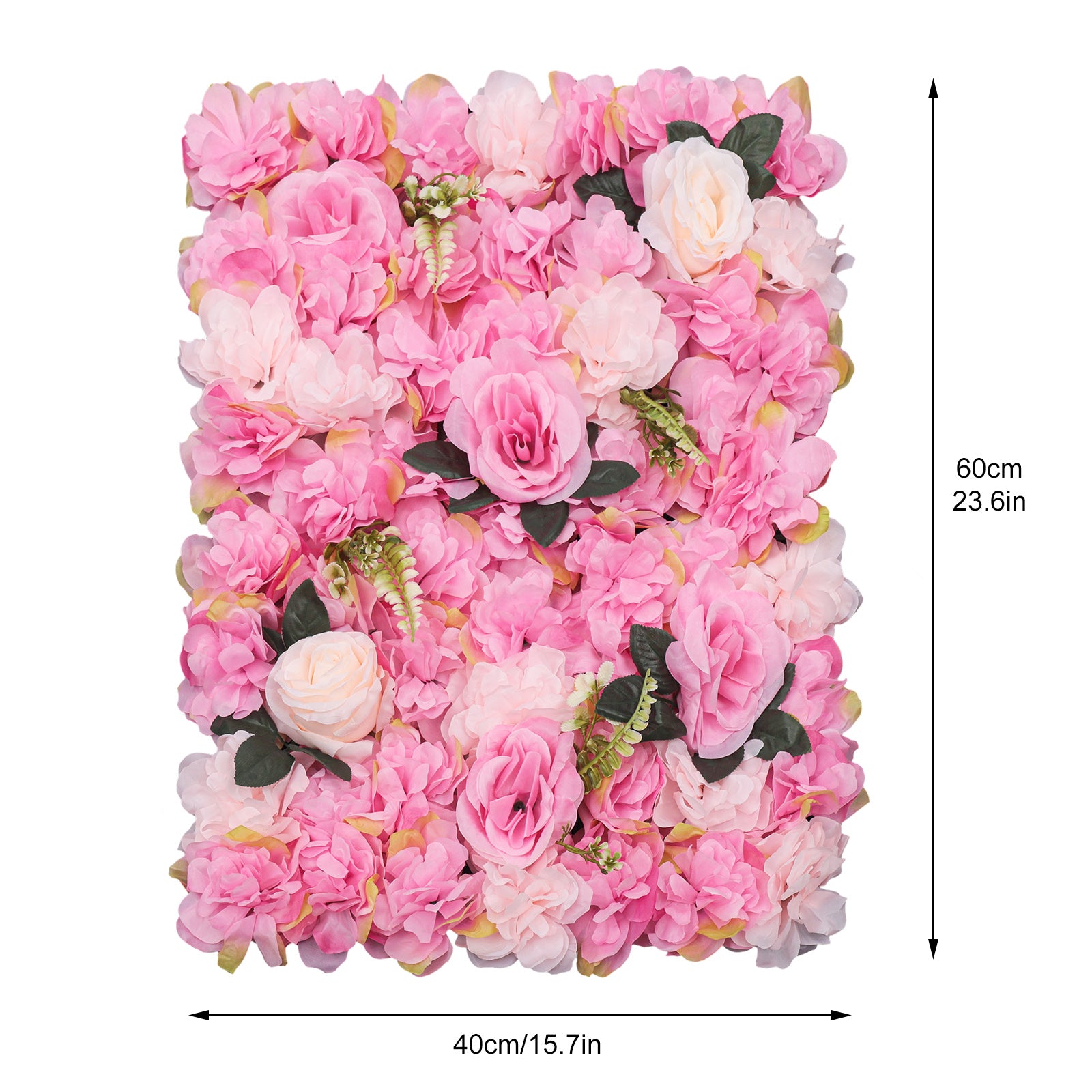 12 Panneaux muraux de Fleurs, Mur réutilisable de Fleurs d'hortensia
