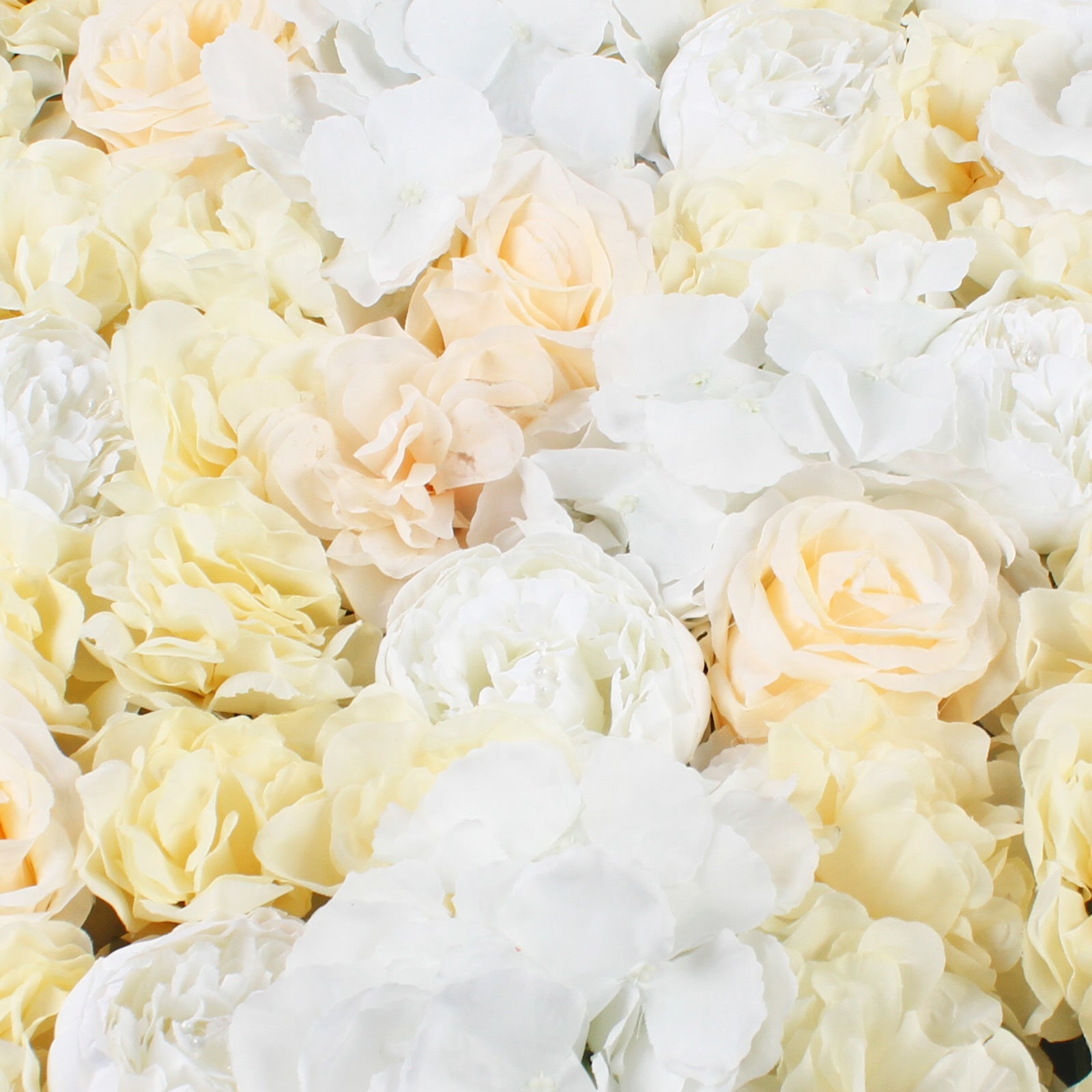 Lot de 6 murs de roses artificiels pour mariage - Fond jaune
