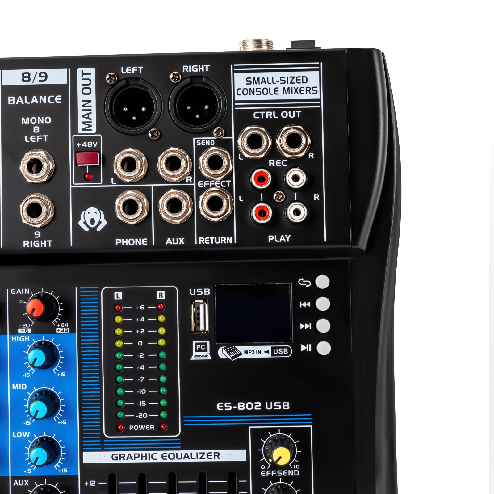 Live Mixer Micfuns Professional 8 Channel Stereo Sound Mixer