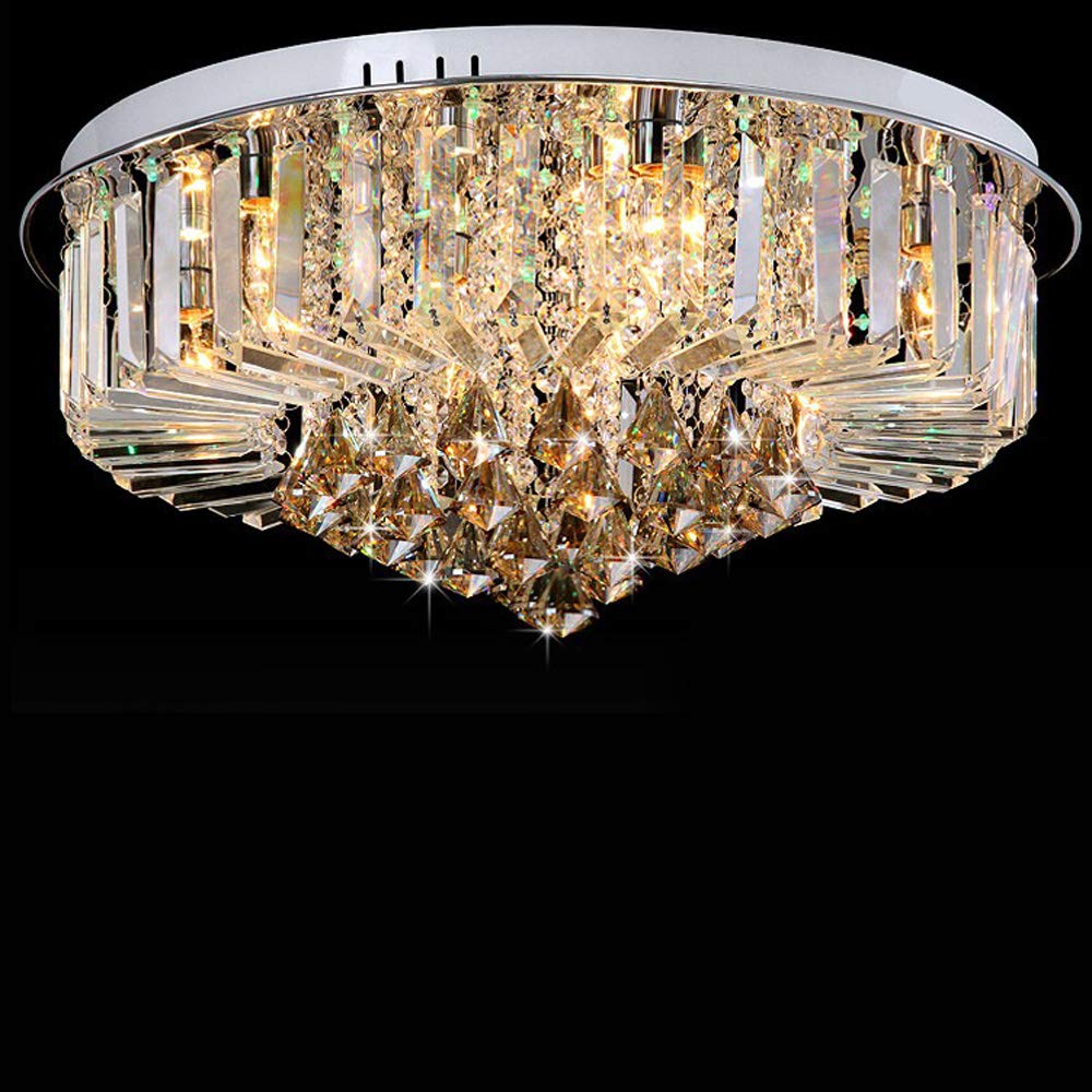 Plafonnier Lustre En Cristal 9 Lumières E14 60cm