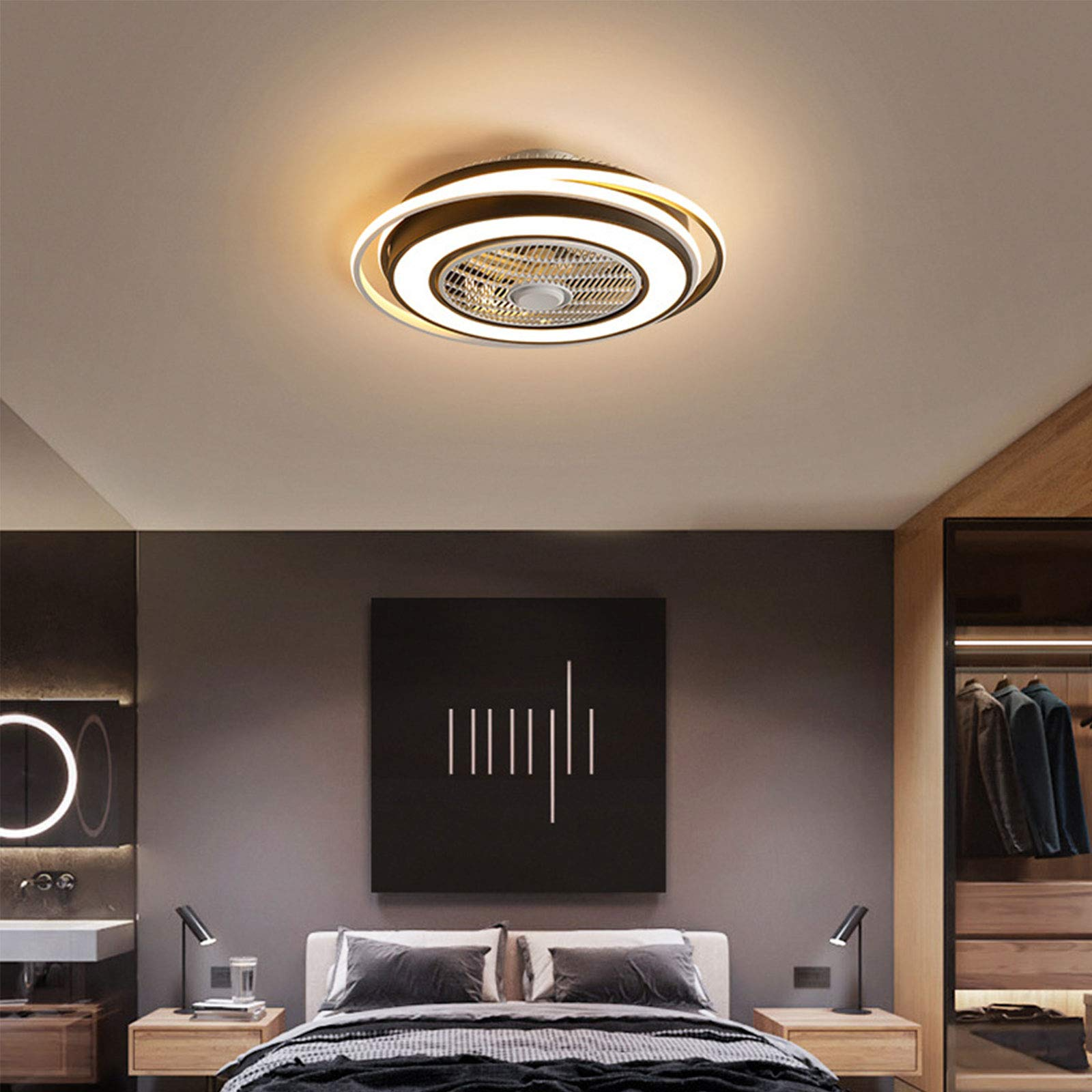 Ventilateur de plafond avec éclairage LED et télécommande