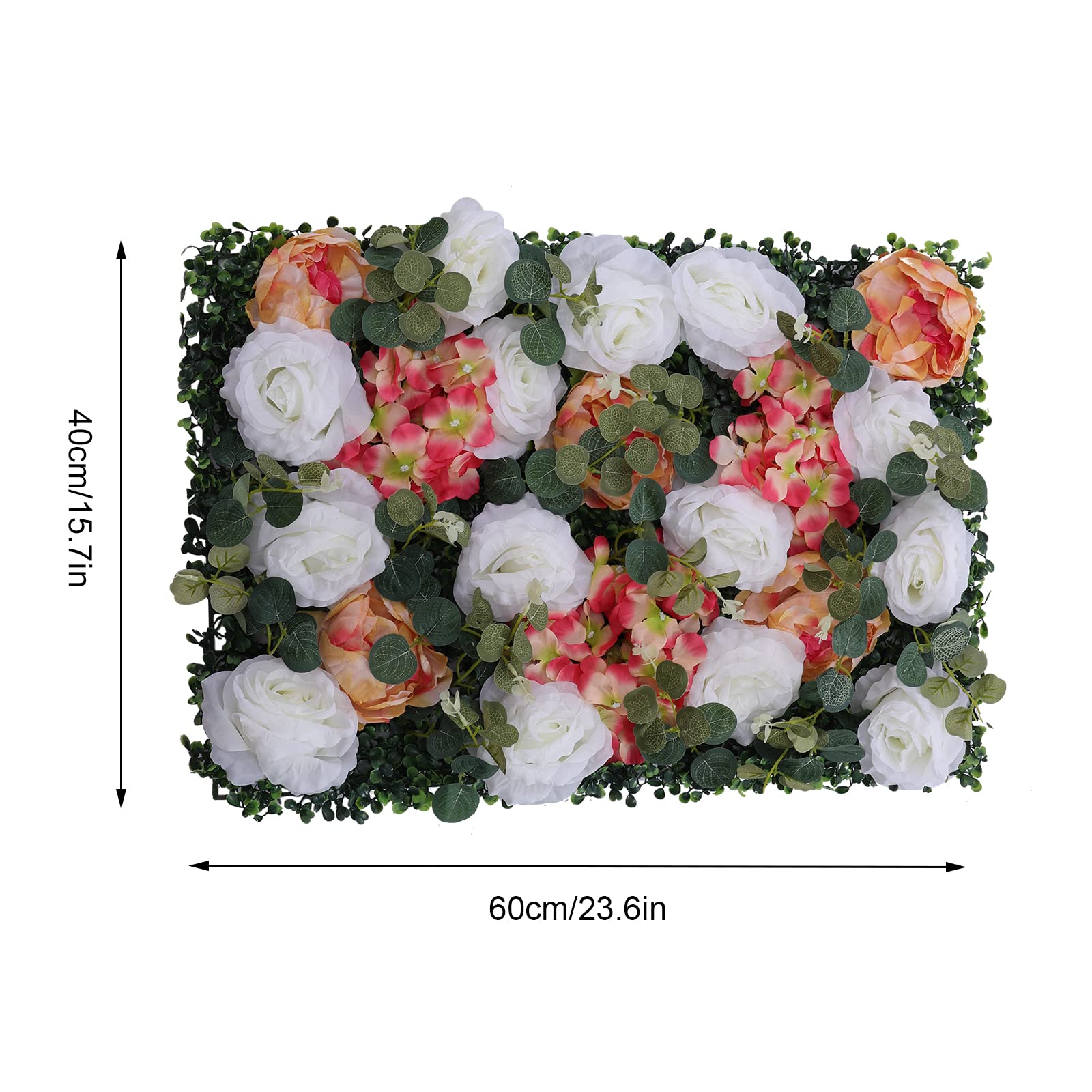 6 Pcs Fleur Mur Panneau Fleur Artificielle Mur Plantes Artificielles