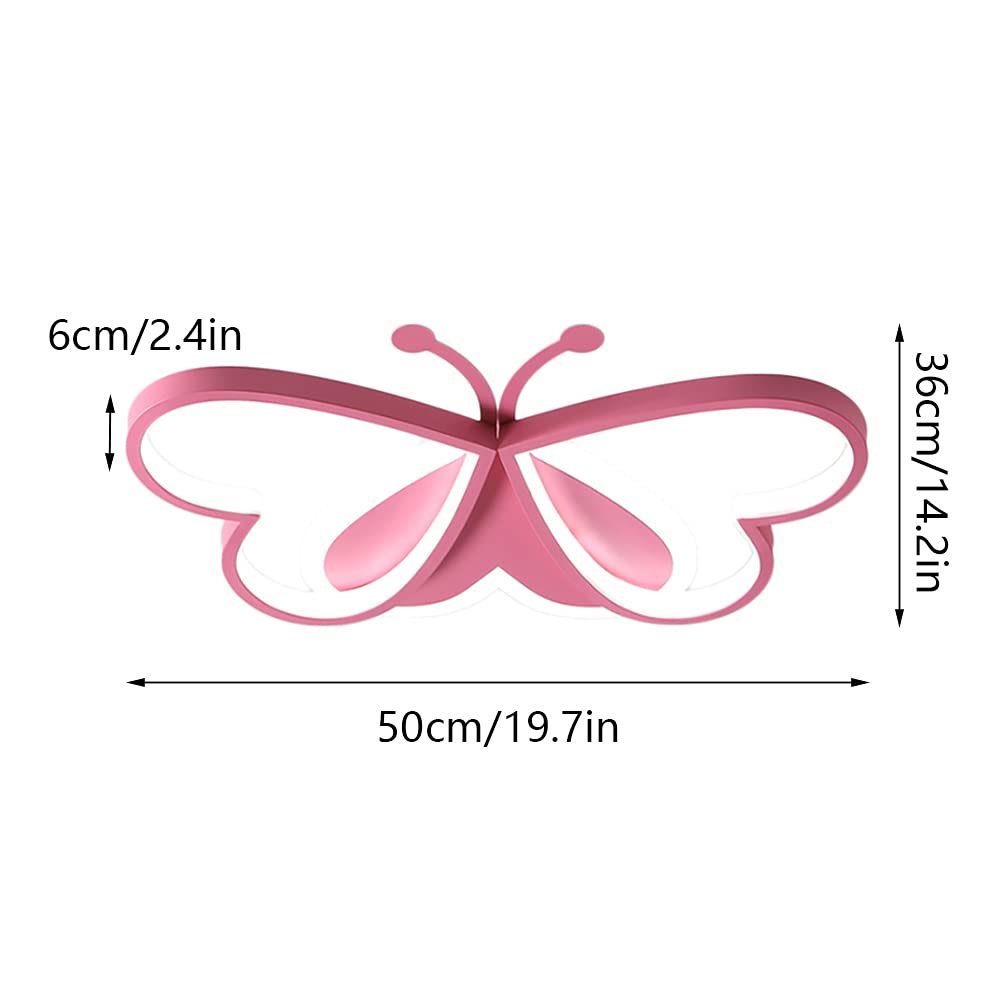 Plafonniers - 90 W - Motif papillon rose