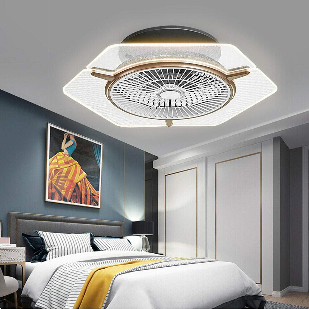 22'' Ventilateur de Plafond avec Lampe Moderne Plafonnier