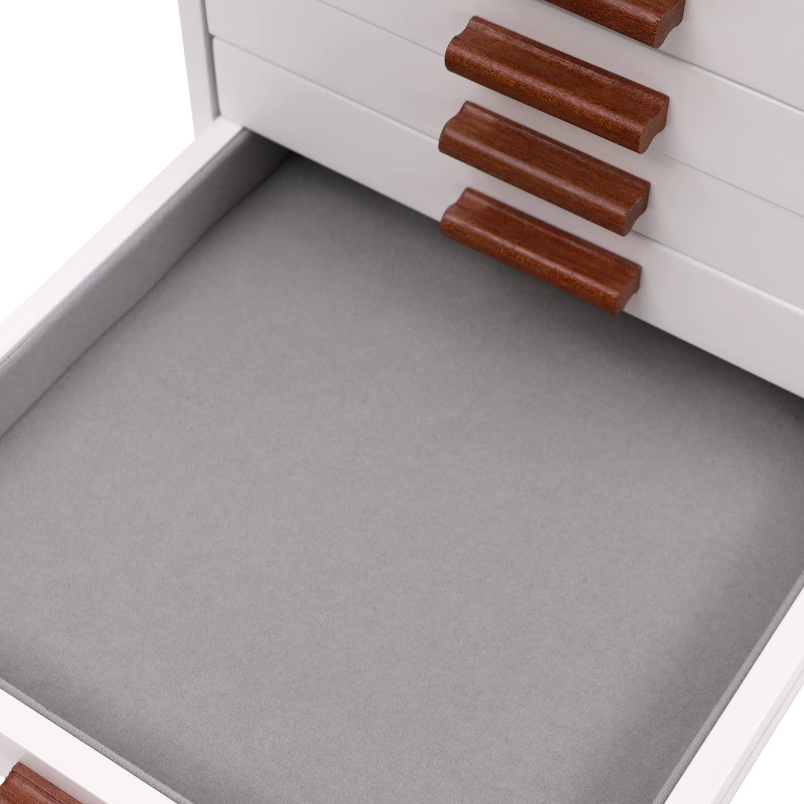 Boîte à bijoux en bois 6 couches - Boîte à bijoux blanche
